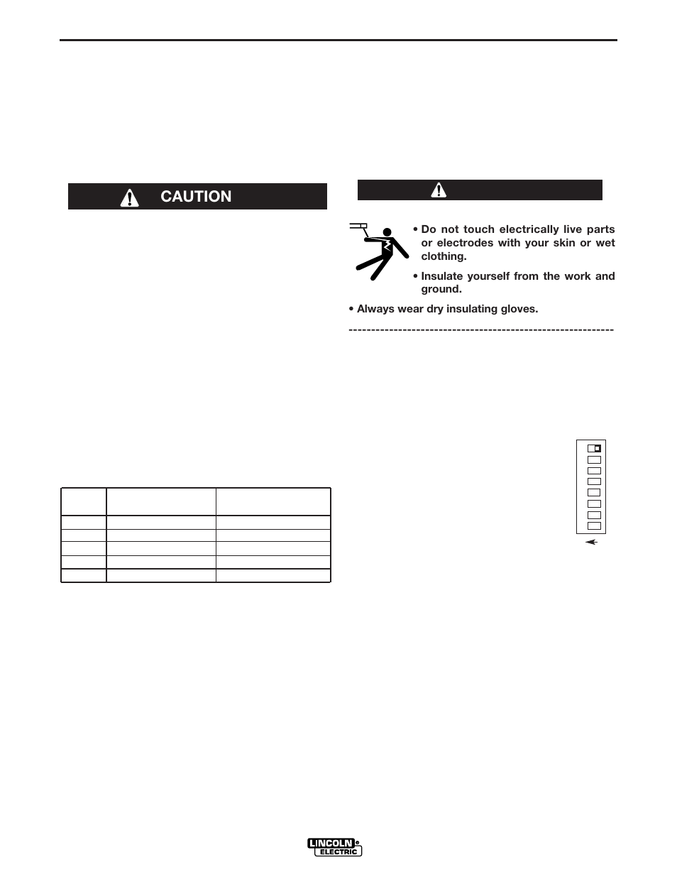 Installation, Voltage sensing, Warning | Caution | Lincoln Electric IM718 POWER WAVE AC_DC User Manual | Page 14 / 48