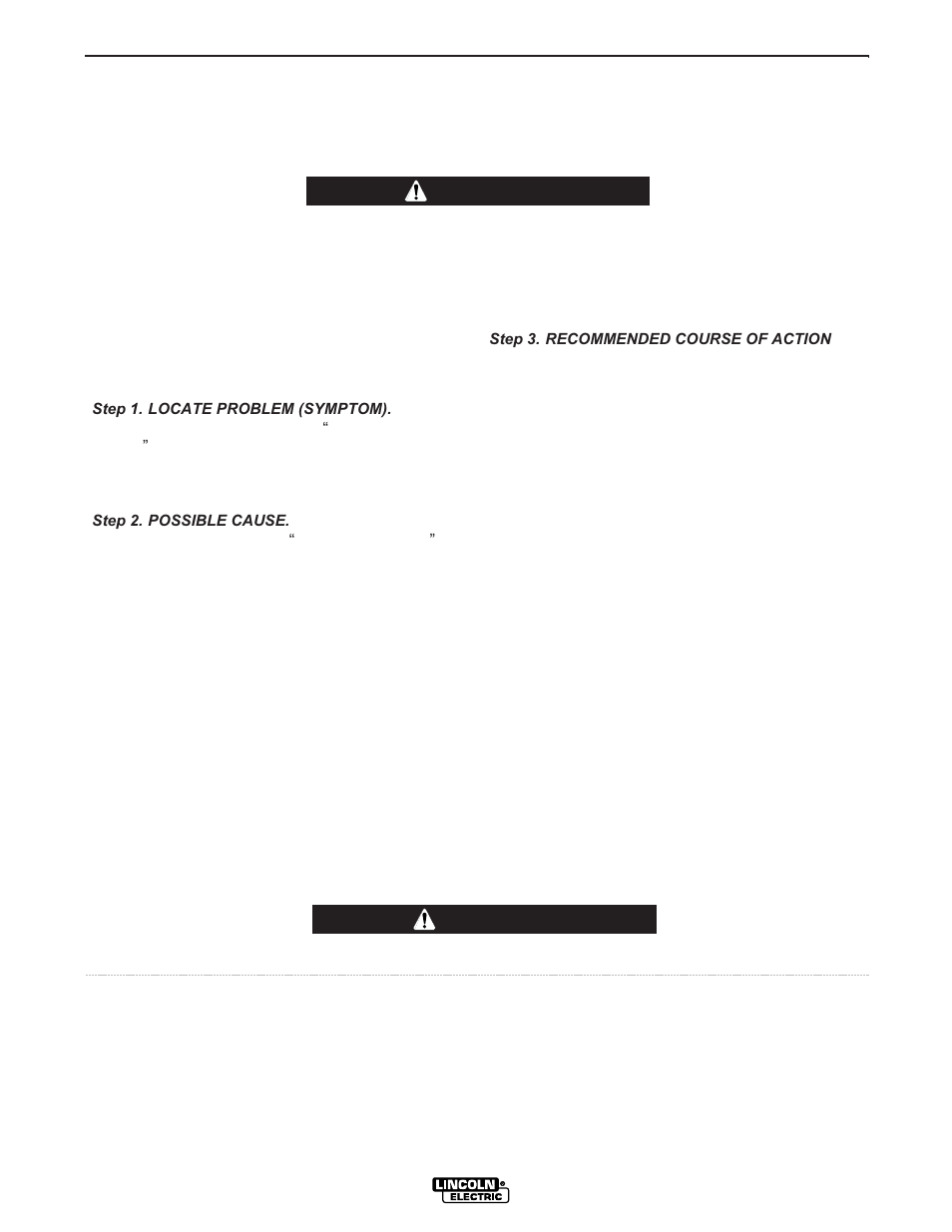 Troubleshooting, Caution, How to use troubleshooting guide | Warning | Lincoln Electric IM718 POWER WAVE AC_DC User Manual | Page 31 / 48