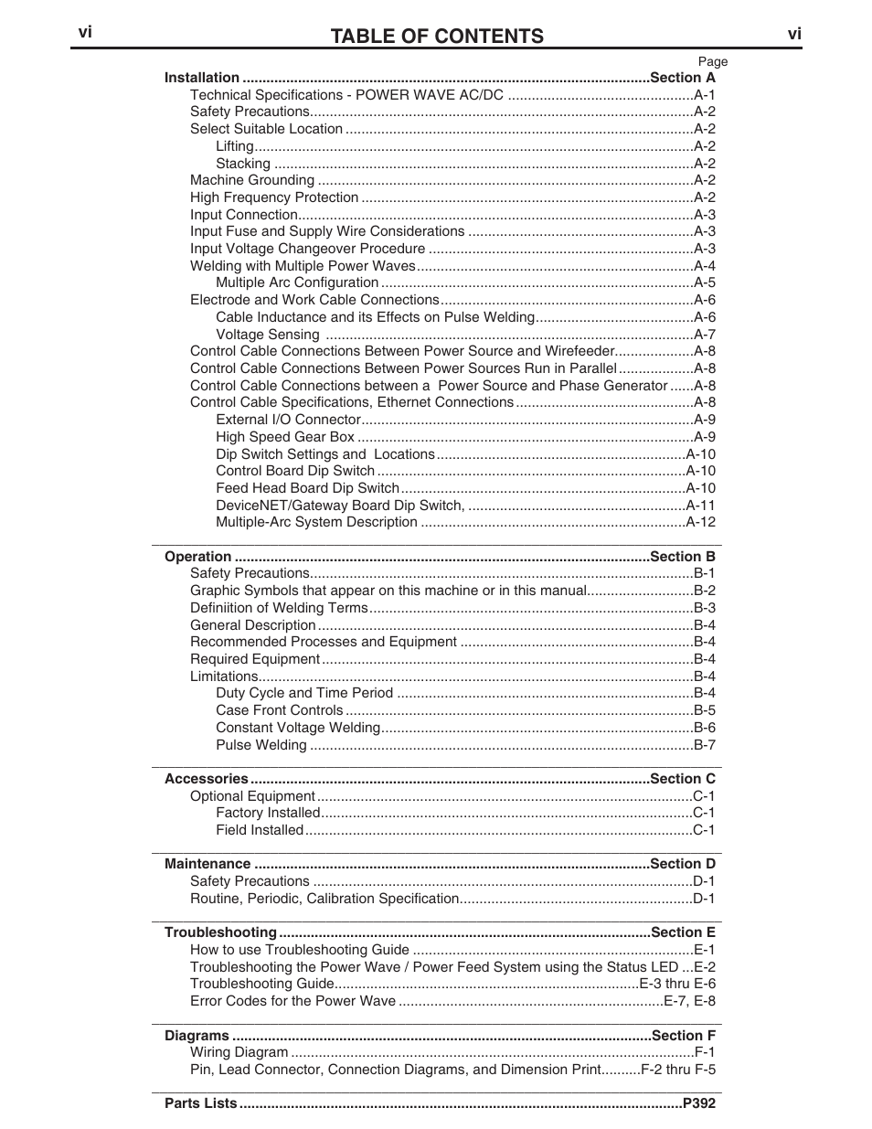 Lincoln Electric IM718 POWER WAVE AC_DC User Manual | Page 7 / 48