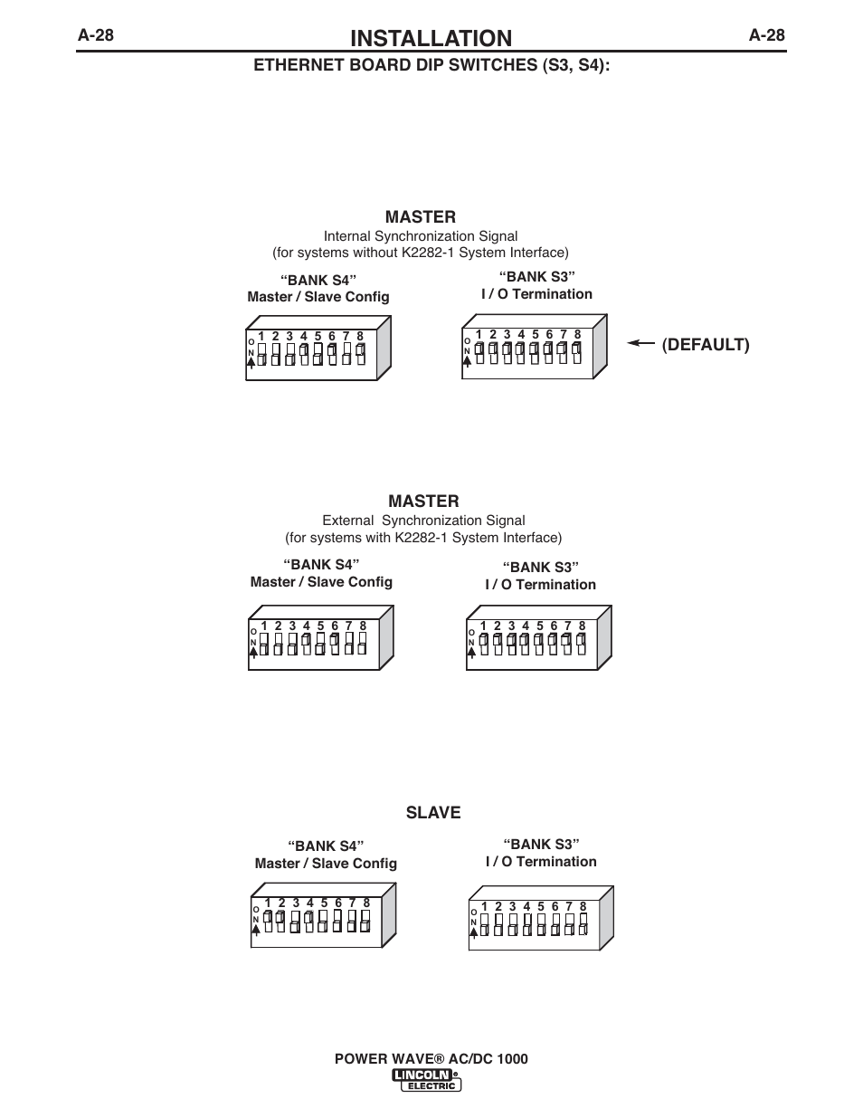 Installation | Lincoln Electric IM848 POWER WAVE AC_DC 1000 User Manual | Page 38 / 74