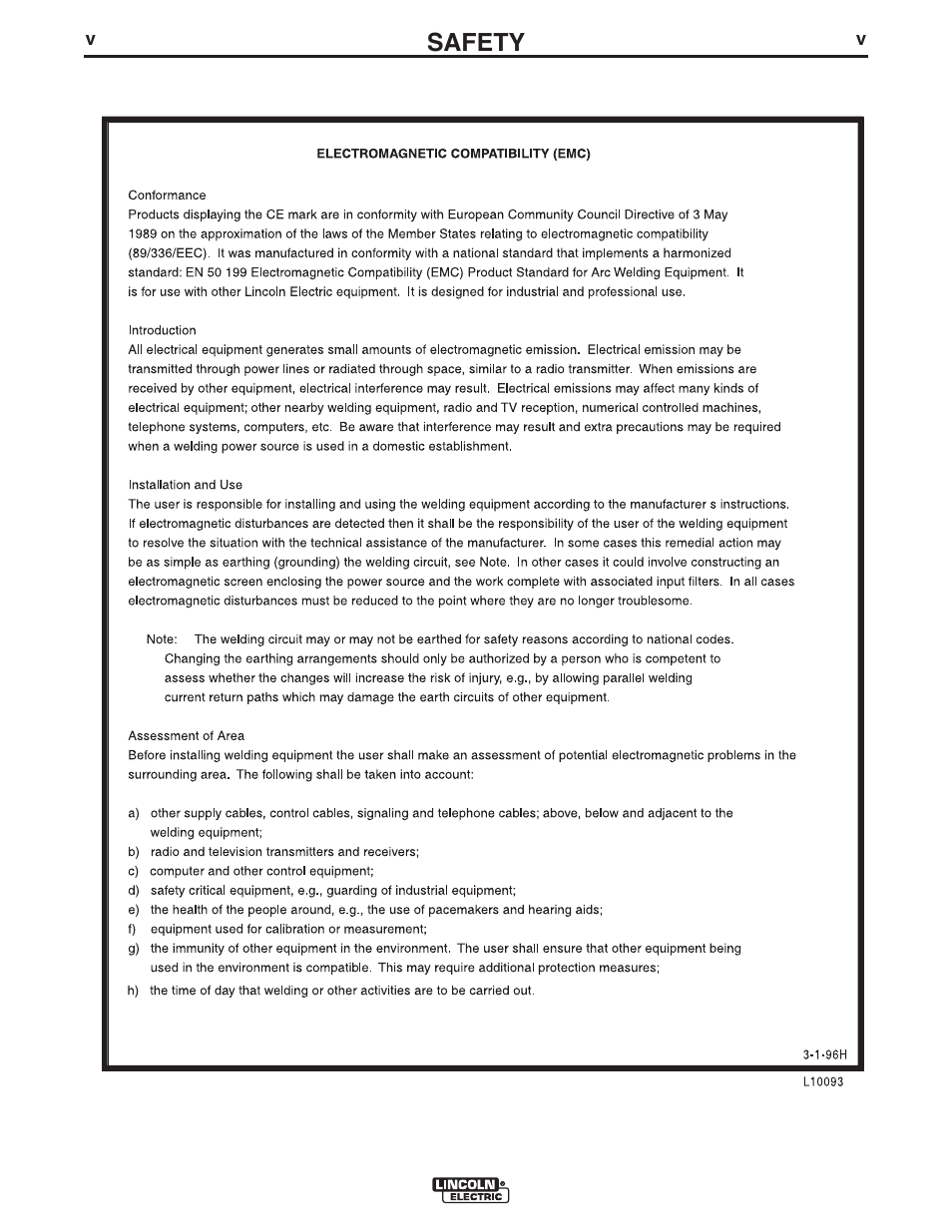 Safety | Lincoln Electric IM848 POWER WAVE AC_DC 1000 User Manual | Page 6 / 74