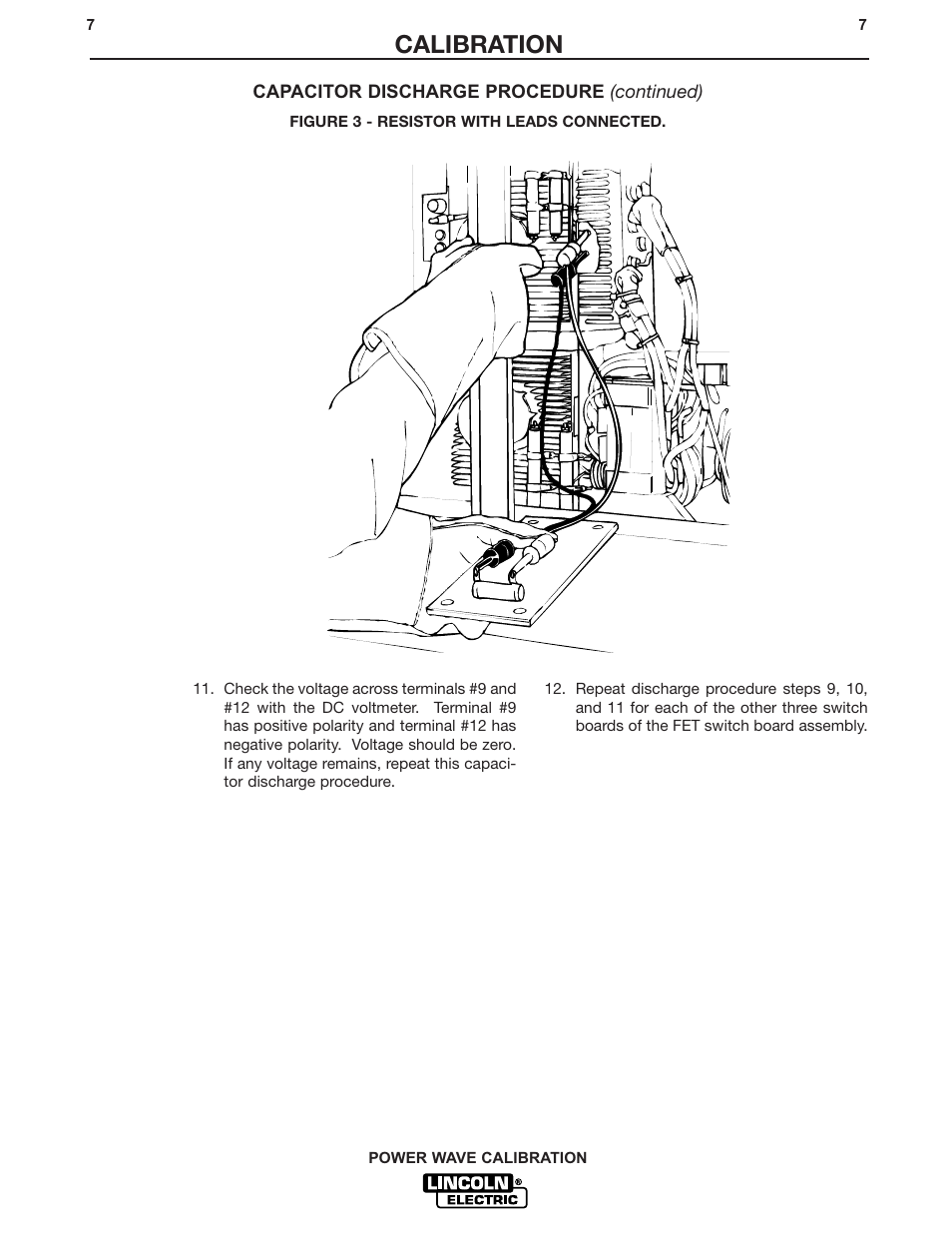 Calibration | Lincoln Electric IM573 POWER WAVE CALIBRATION PROCEDURES User Manual | Page 7 / 32