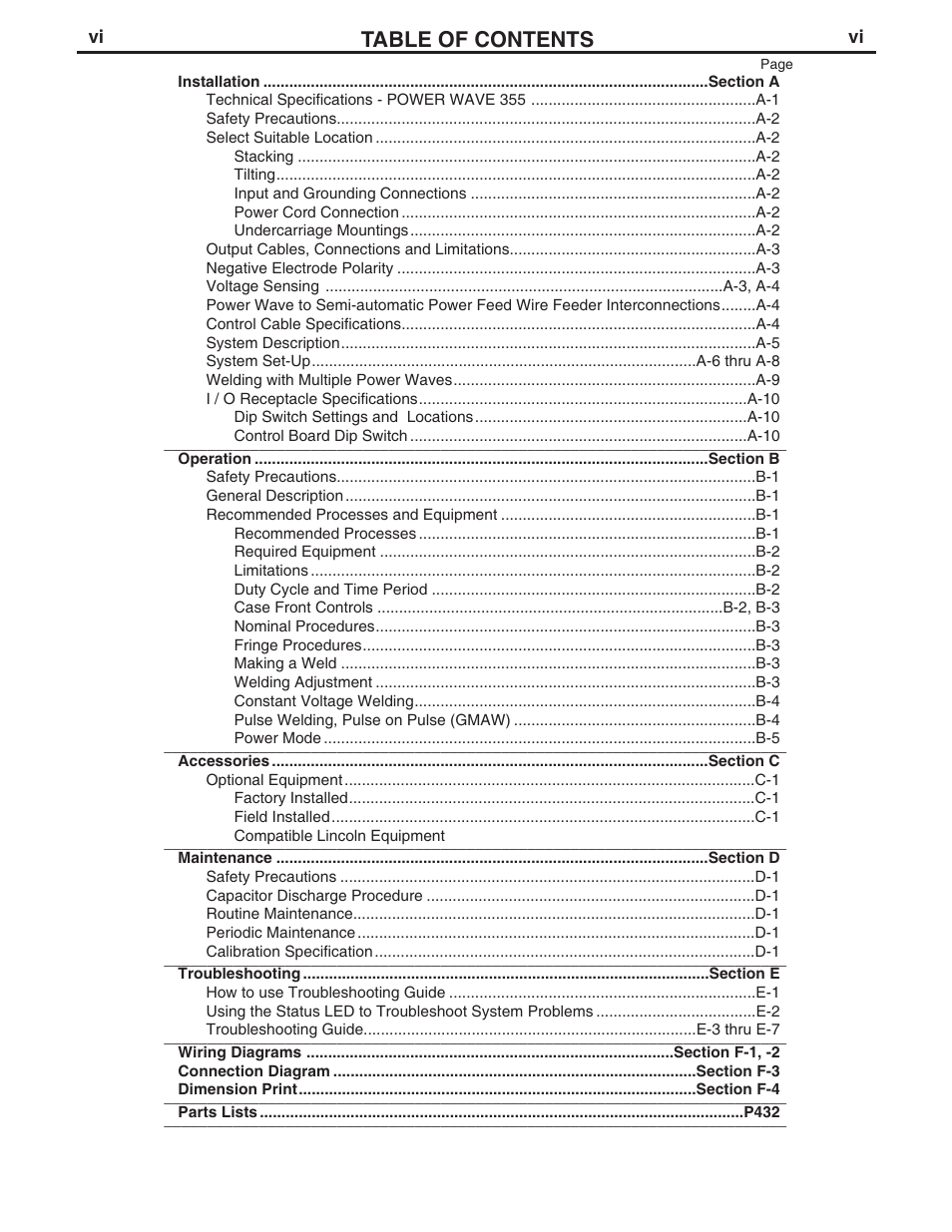 Lincoln Electric IM755 POWER WAVE F355i User Manual | Page 7 / 36