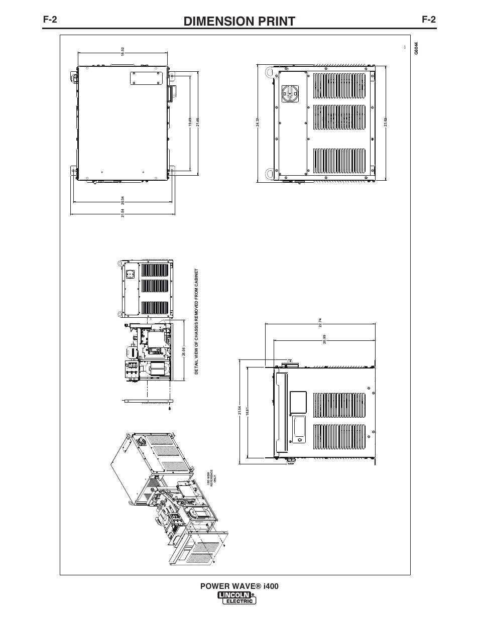 Dimension print, Power wave® i400 | Lincoln Electric IM986 POWER WAVE i400 User Manual | Page 53 / 56