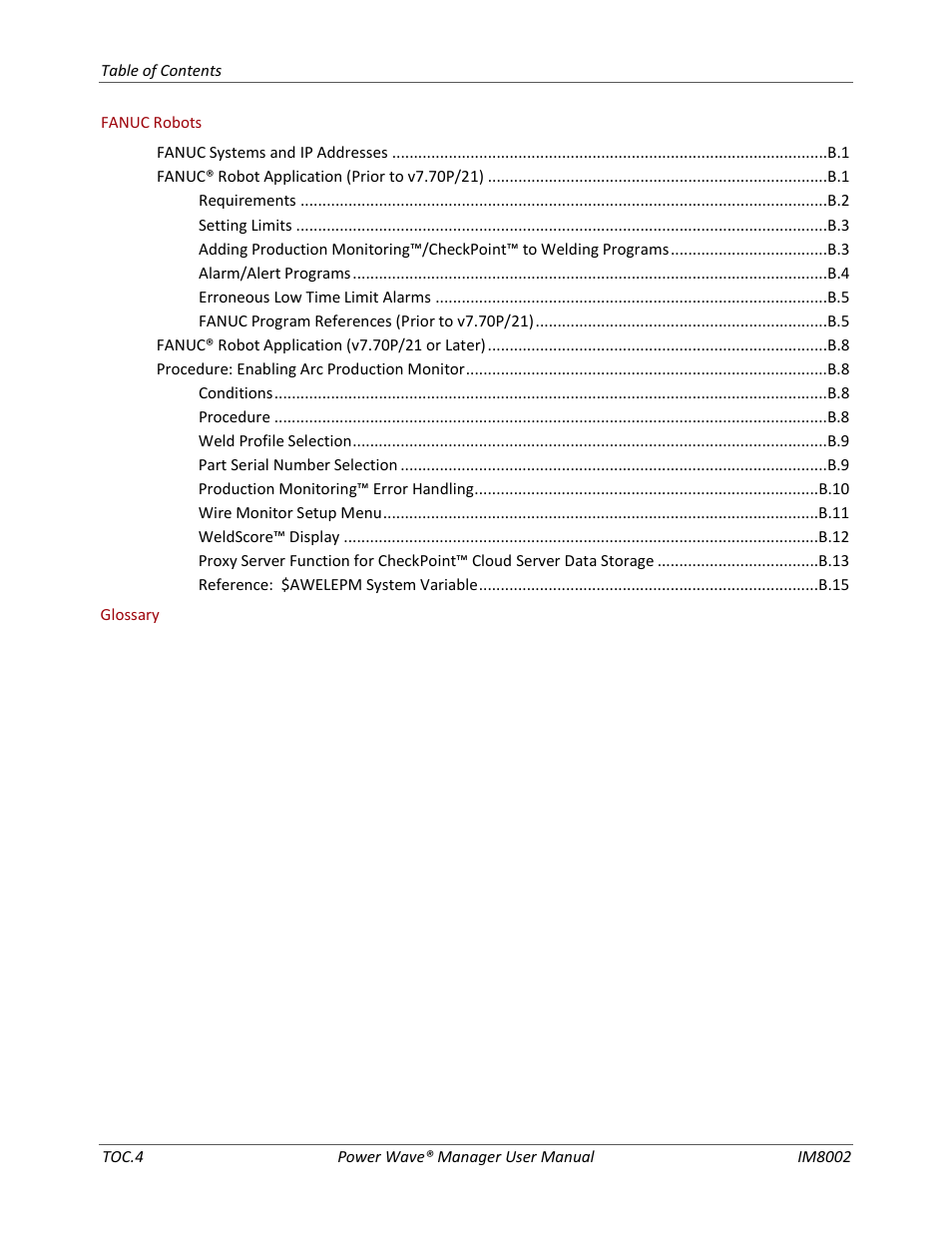 Lincoln Electric IM8002 POWER WAVE MANAGER User Manual | Page 10 / 128