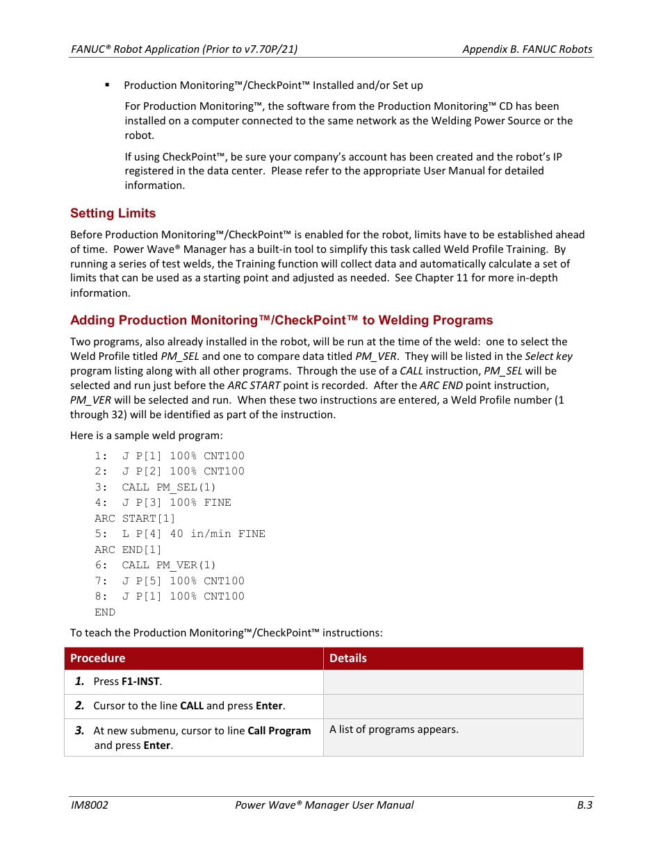 Lincoln Electric IM8002 POWER WAVE MANAGER User Manual | Page 109 / 128