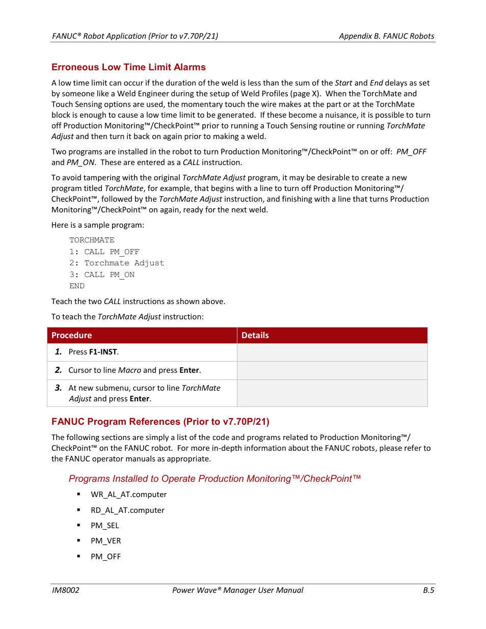 Lincoln Electric IM8002 POWER WAVE MANAGER User Manual | Page 111 / 128