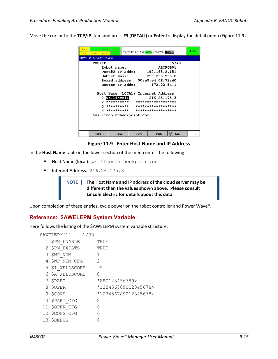 Lincoln Electric IM8002 POWER WAVE MANAGER User Manual | Page 121 / 128