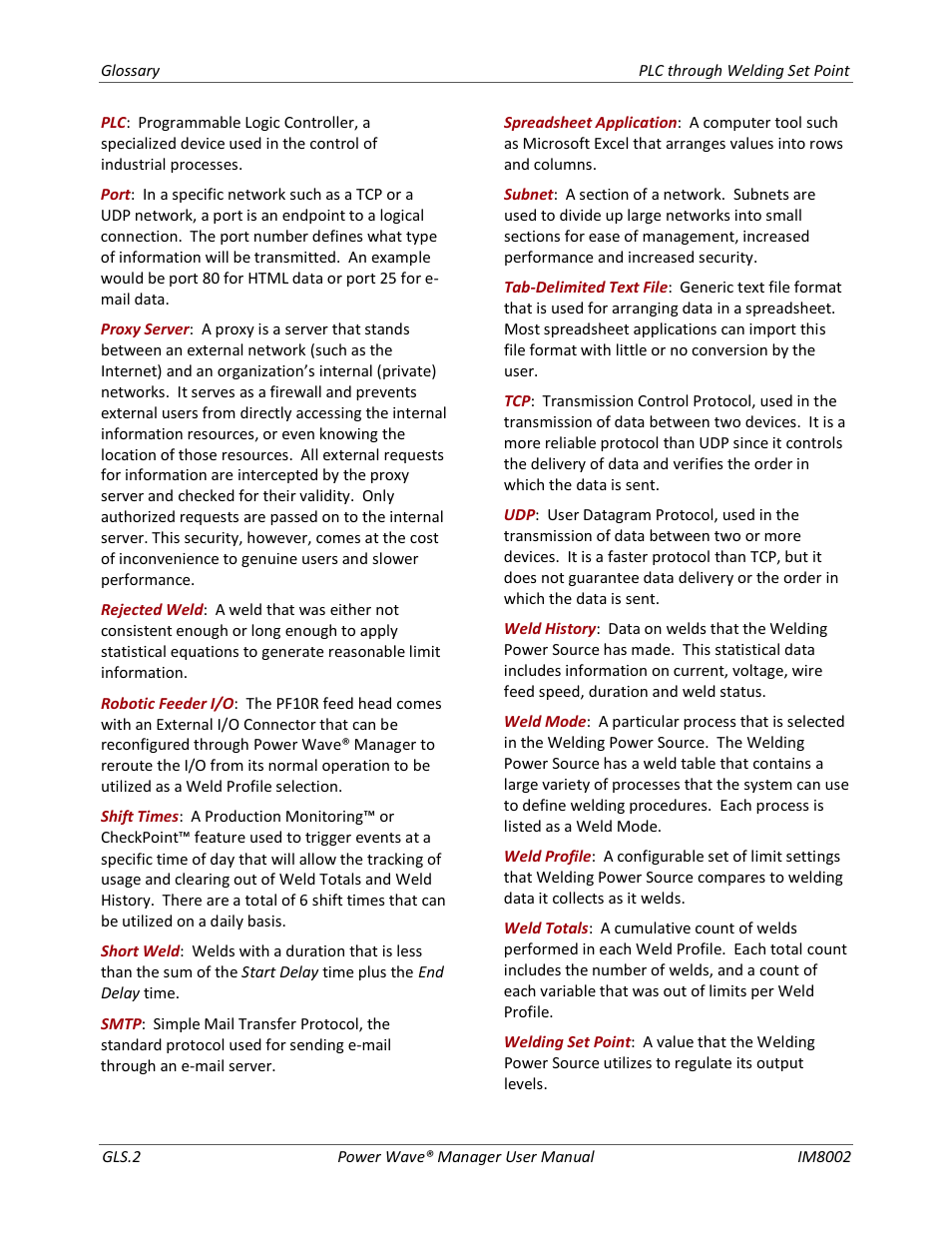 Lincoln Electric IM8002 POWER WAVE MANAGER User Manual | Page 124 / 128