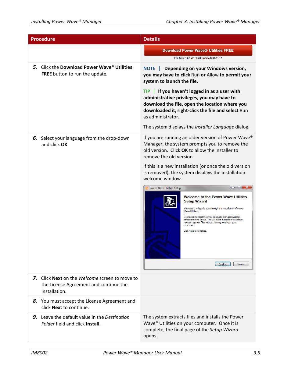 Lincoln Electric IM8002 POWER WAVE MANAGER User Manual | Page 23 / 128