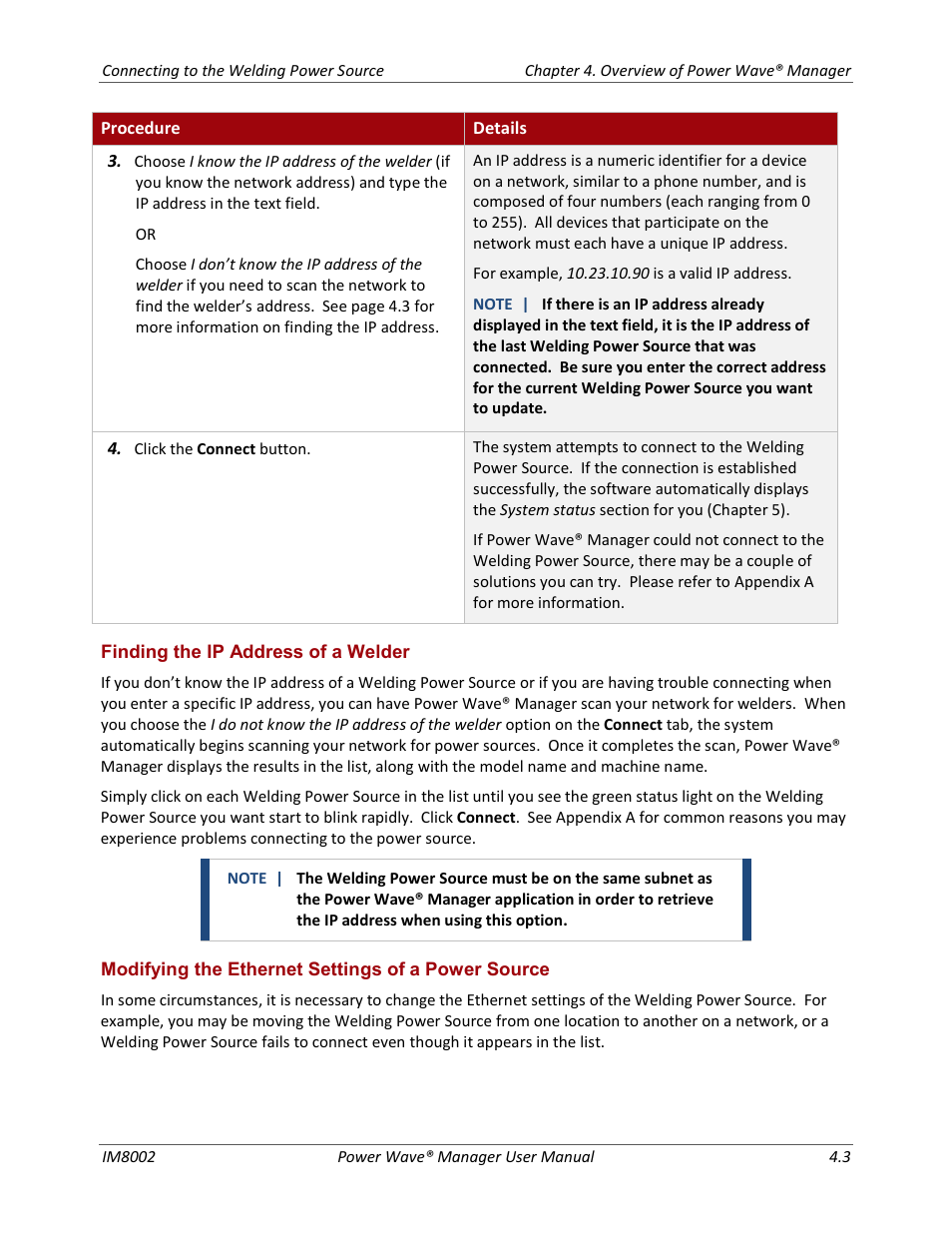 Lincoln Electric IM8002 POWER WAVE MANAGER User Manual | Page 27 / 128