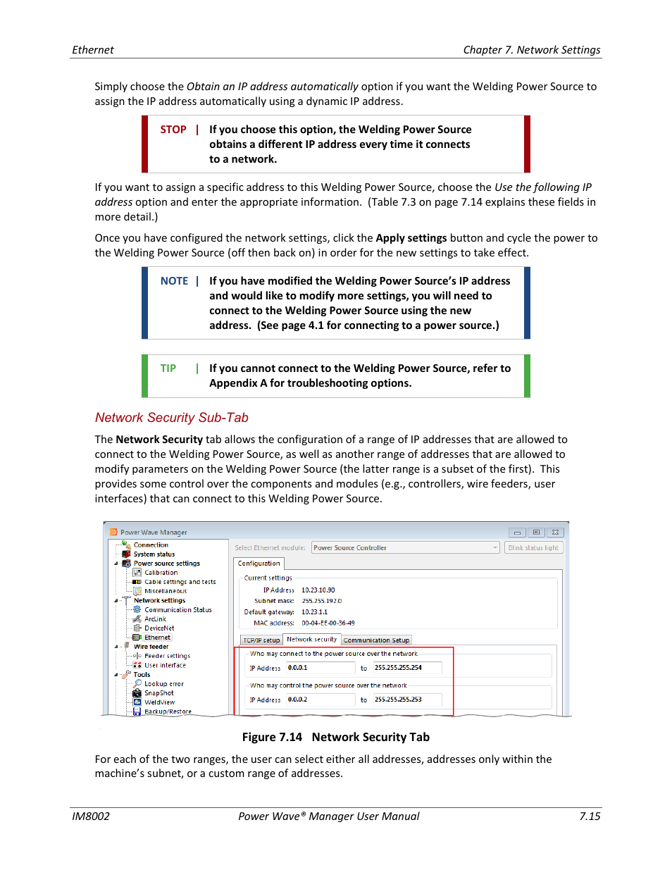 Lincoln Electric IM8002 POWER WAVE MANAGER User Manual | Page 57 / 128