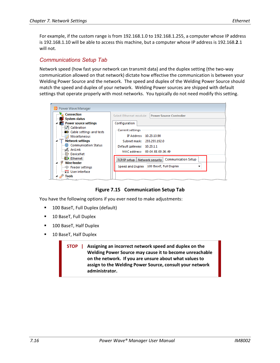 Lincoln Electric IM8002 POWER WAVE MANAGER User Manual | Page 58 / 128