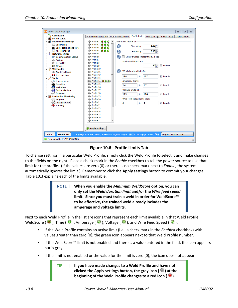 Lincoln Electric IM8002 POWER WAVE MANAGER User Manual | Page 86 / 128