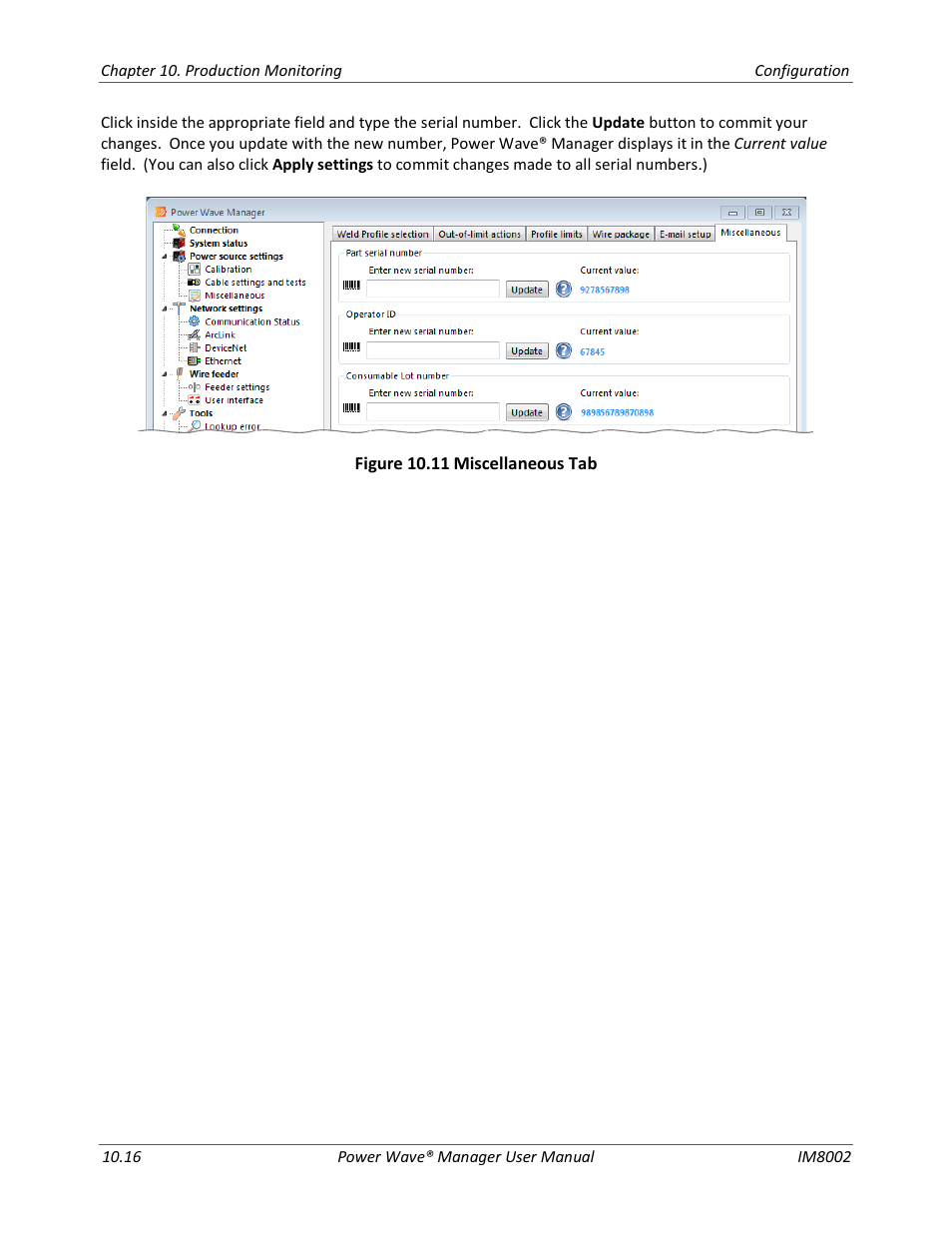 Lincoln Electric IM8002 POWER WAVE MANAGER User Manual | Page 94 / 128