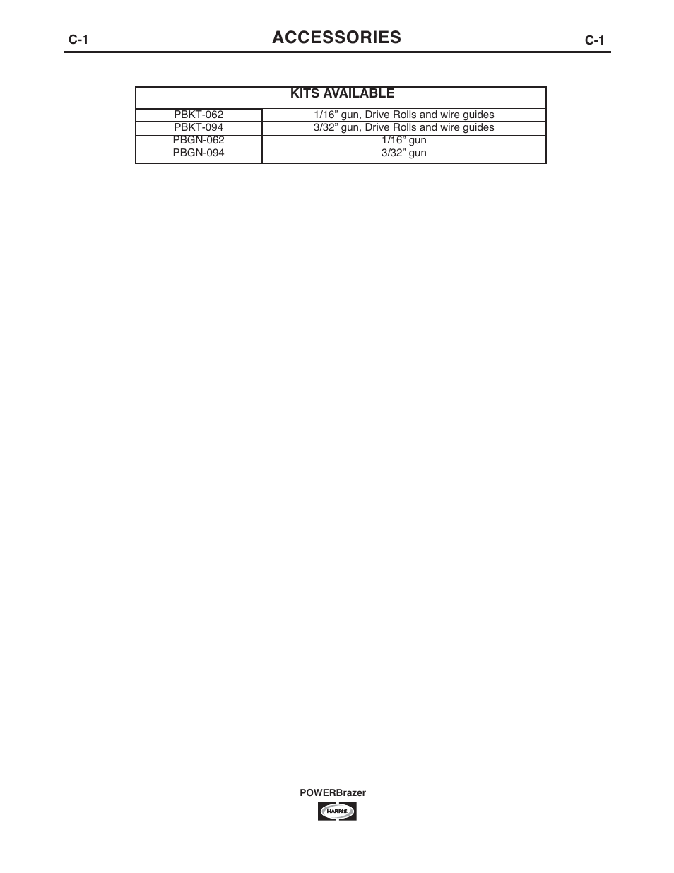 Accessories | Lincoln Electric IM987 POWERBrazer User Manual | Page 14 / 24