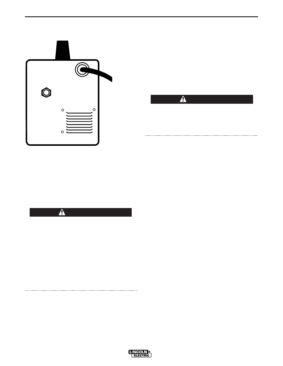 Installation, Input connections, Warning caution | Lincoln Electric IM562 PRO 100 User Manual | Page 13 / 47