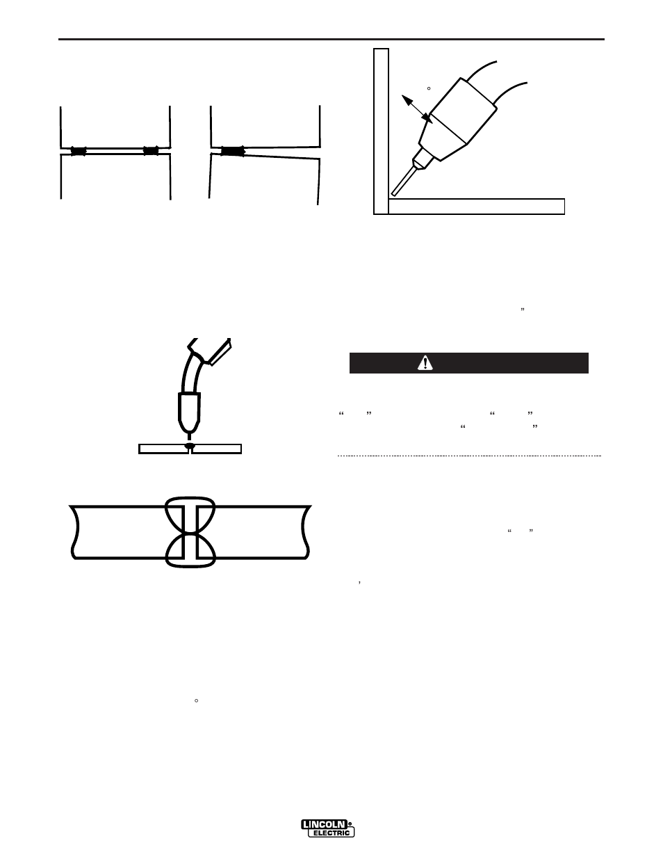 Learning to weld, Warning | Lincoln Electric IM562 PRO 100 User Manual | Page 23 / 47