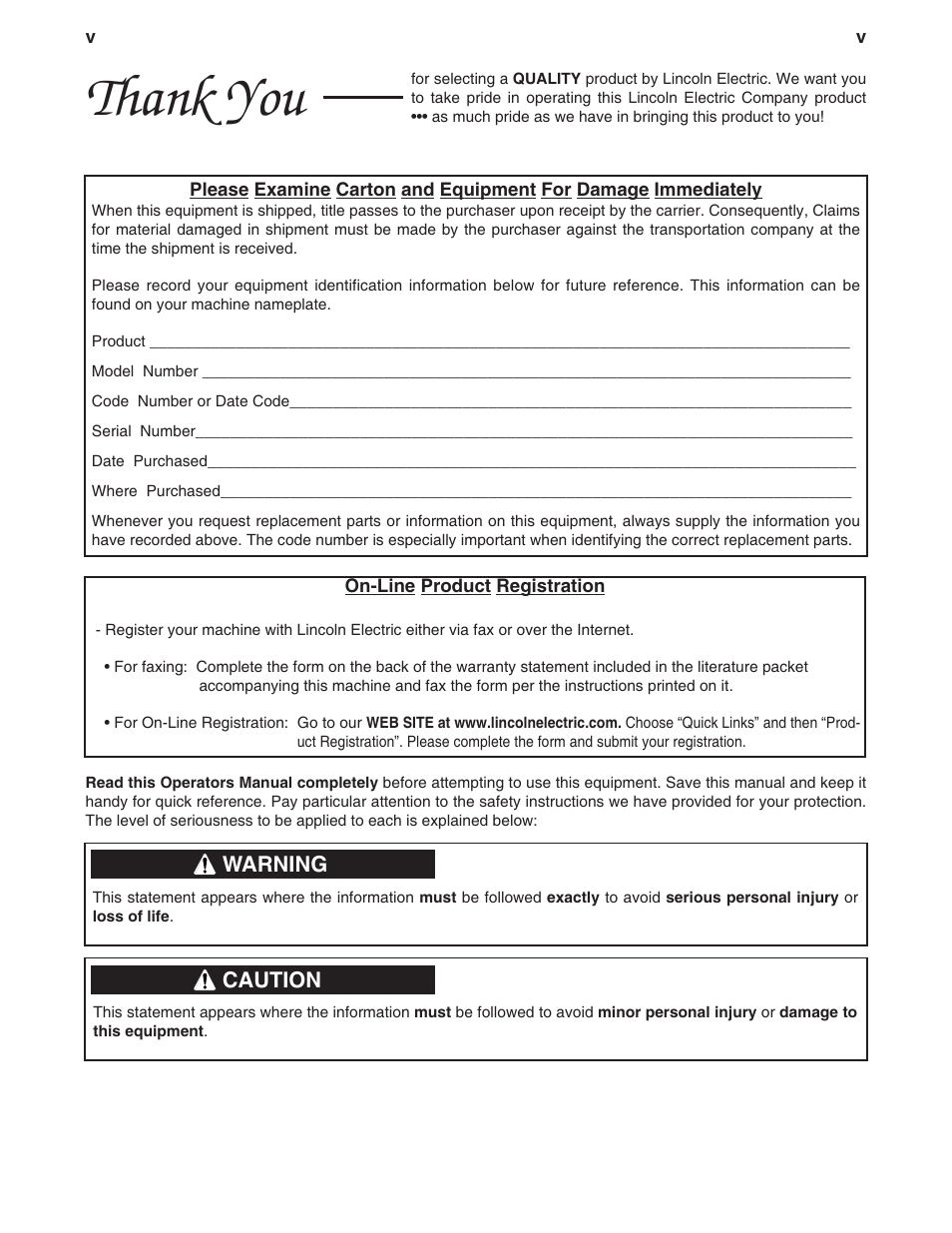 Lincoln Electric IM784 PRO 100 User Manual | Page 6 / 35