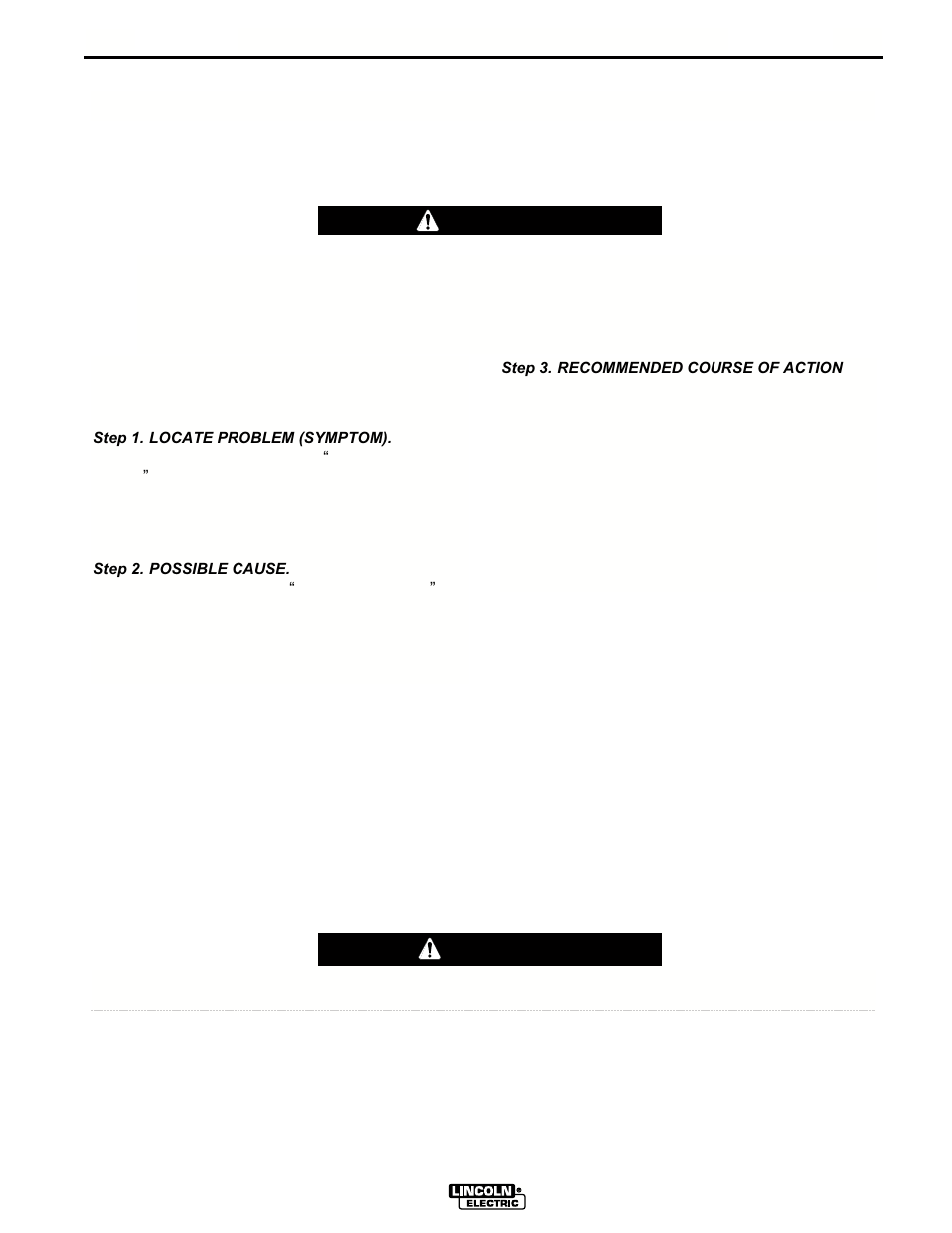 Troubleshooting, Caution, How to use troubleshooting guide | Warning | Lincoln Electric IM563 PRO 155 User Manual | Page 37 / 46