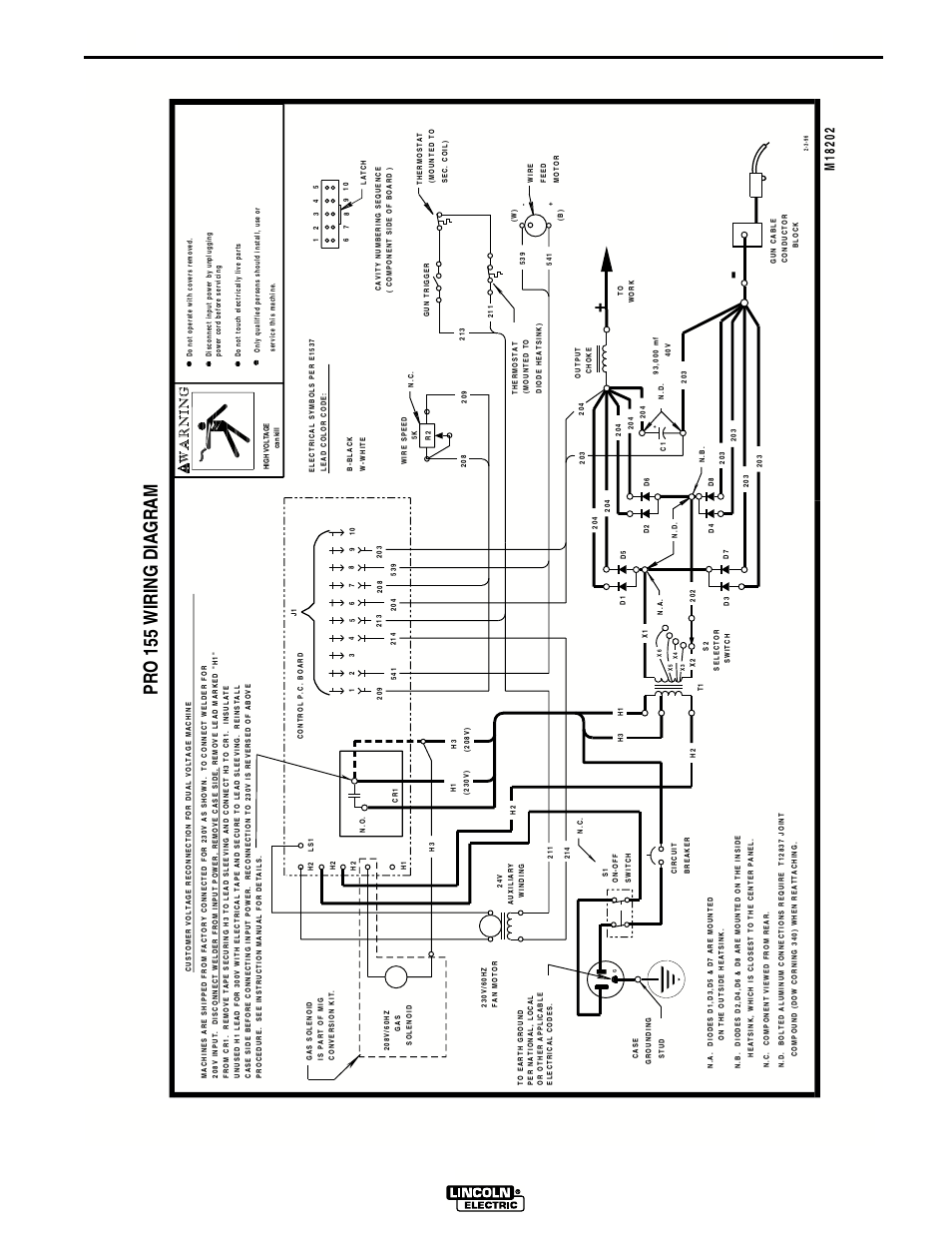 Wiring diagrams, Pro 155 wiring diagram, Pro 155 | Lincoln Electric IM563 PRO 155 User Manual | Page 41 / 46