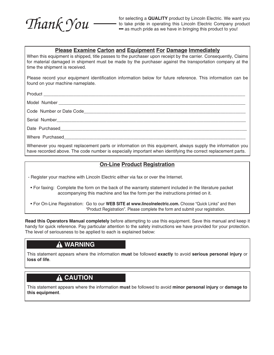 Lincoln Electric IM665 PRO-CUT 25 User Manual | Page 6 / 29