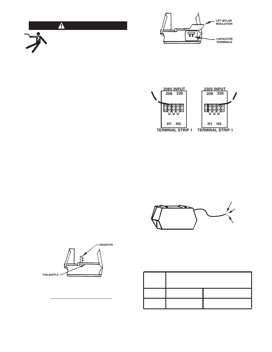 Electrical input connection, Warning, Electrical installation for pro-cut 40 | Capacitor discharge procedure, Input voltage setup power cord connection | Lincoln Electric IM422 PRO-CUT 40 User Manual | Page 9 / 30