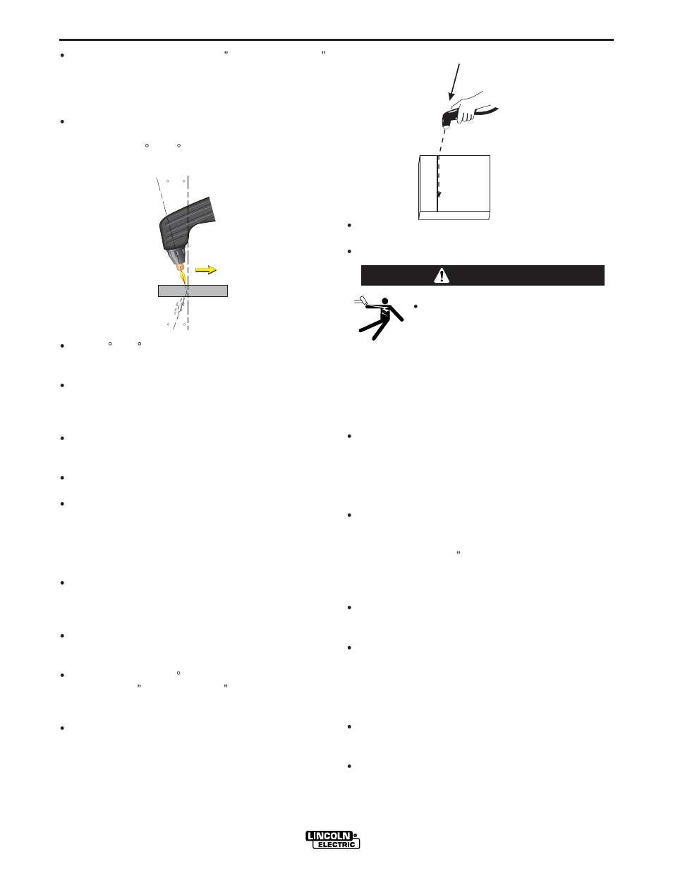 Operation, Warning | Lincoln Electric IM590 PRO-CUT 55 User Manual | Page 17 / 35