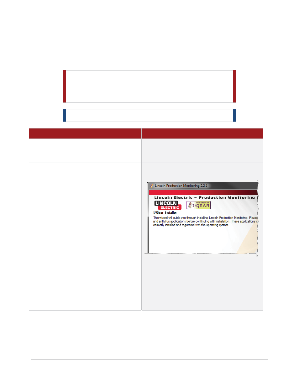 Installing production monitoring™ 2.2 software | Lincoln Electric IM8001 PRODUCTION MONITORING 2.2 User Manual | Page 46 / 136