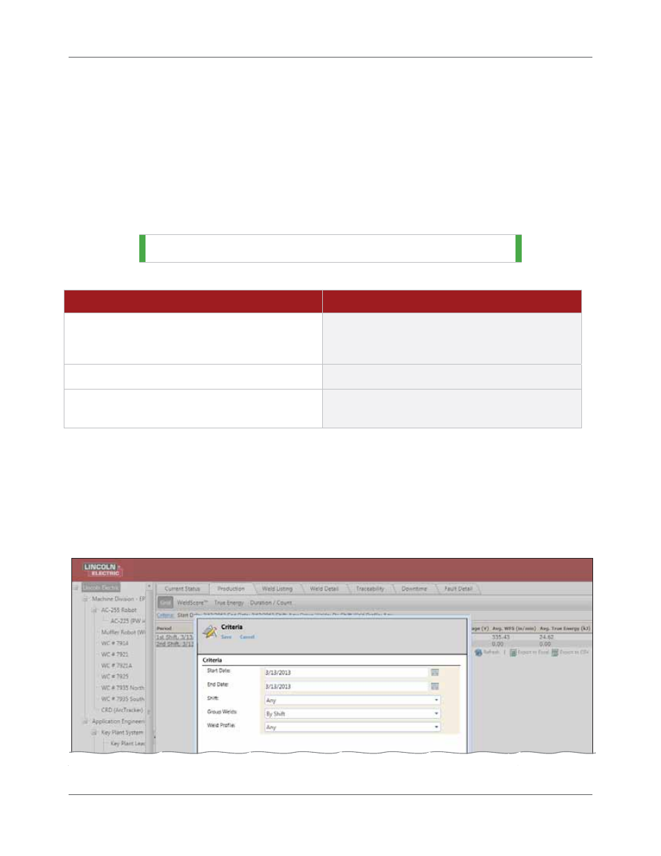 Overview of reports | Lincoln Electric IM8001 PRODUCTION MONITORING 2.2 User Manual | Page 77 / 136