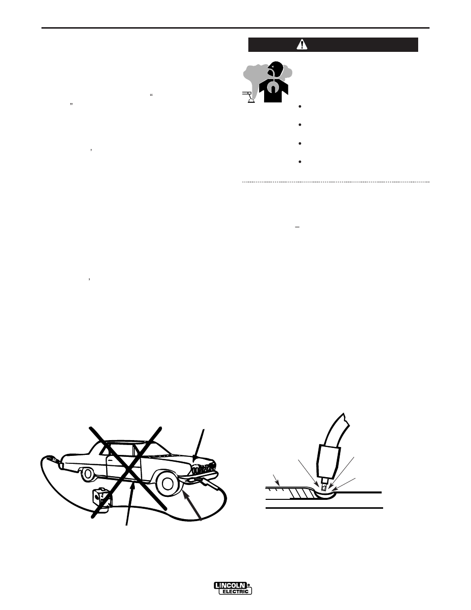 Learning to weld, Warning | Lincoln Electric IM740 PRO-MIG 135 User Manual | Page 20 / 48