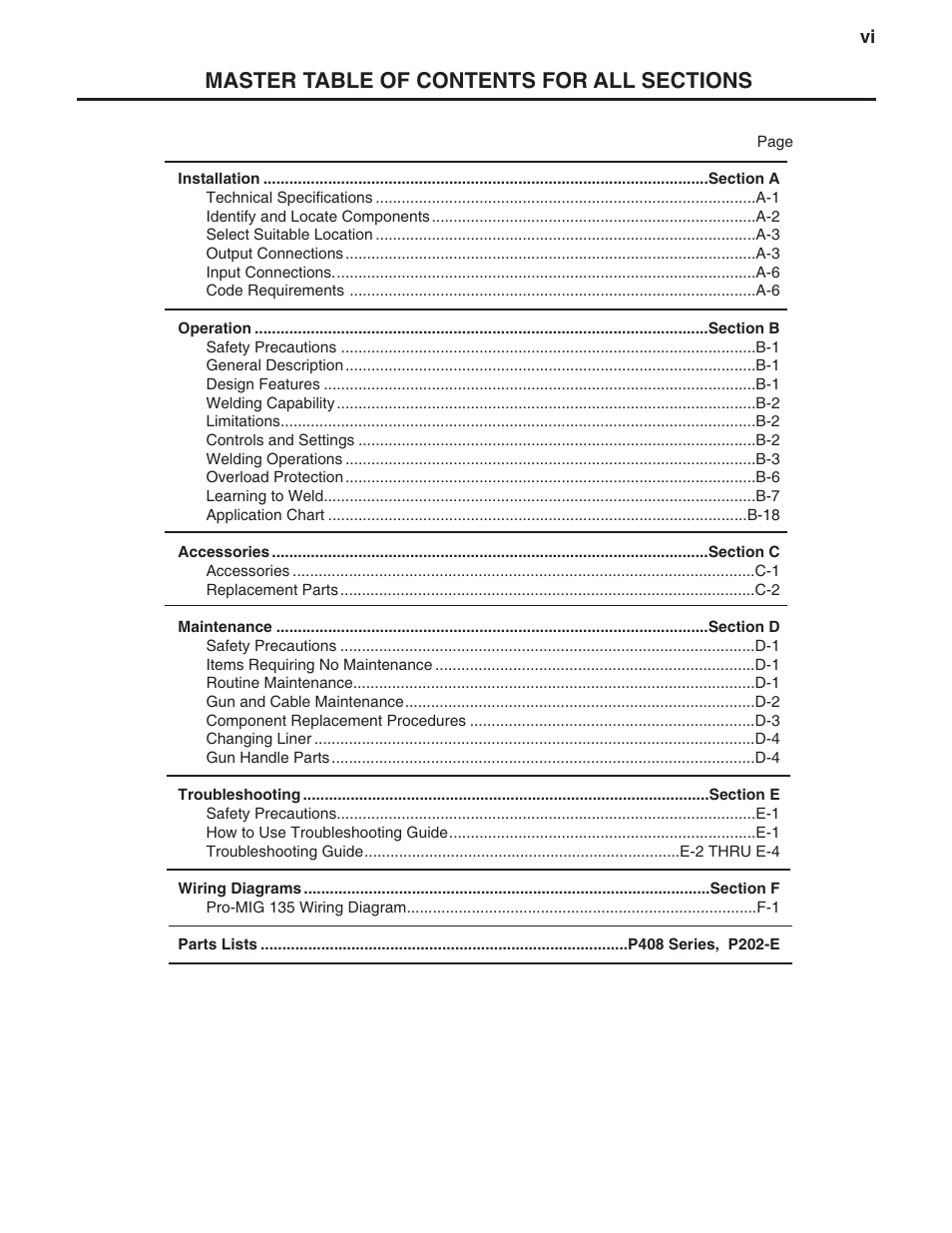 Lincoln Electric IM740 PRO-MIG 135 User Manual | Page 7 / 48