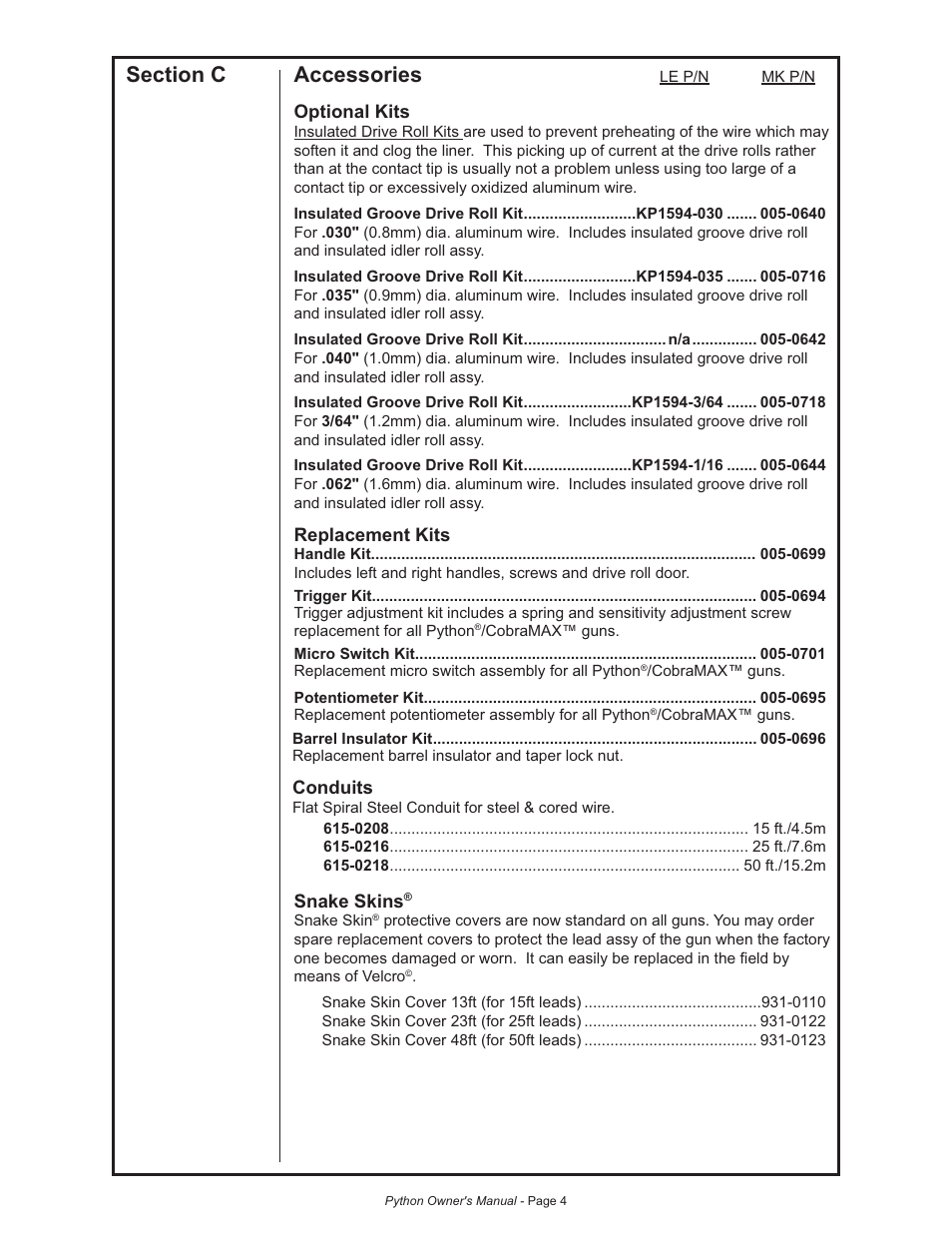 Lincoln Electric IM773 Push-Pull Gun PYTHON K2211-2, K2211-3, K2212-1, K2212-2 & K2212-3 User Manual | Page 14 / 34