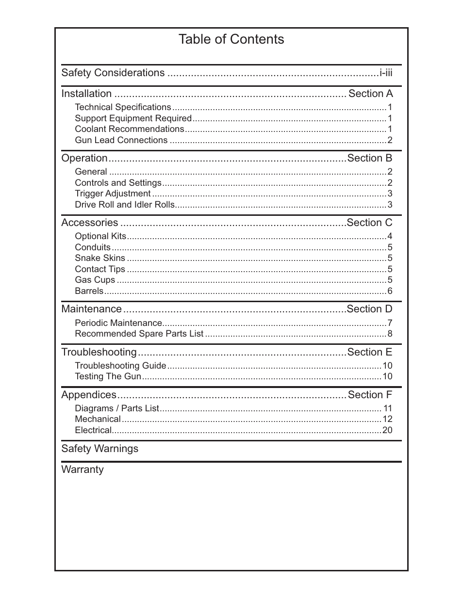 Lincoln Electric IM773 Push-Pull Gun PYTHON K2211-2, K2211-3, K2212-1, K2212-2 & K2212-3 User Manual | Page 3 / 34