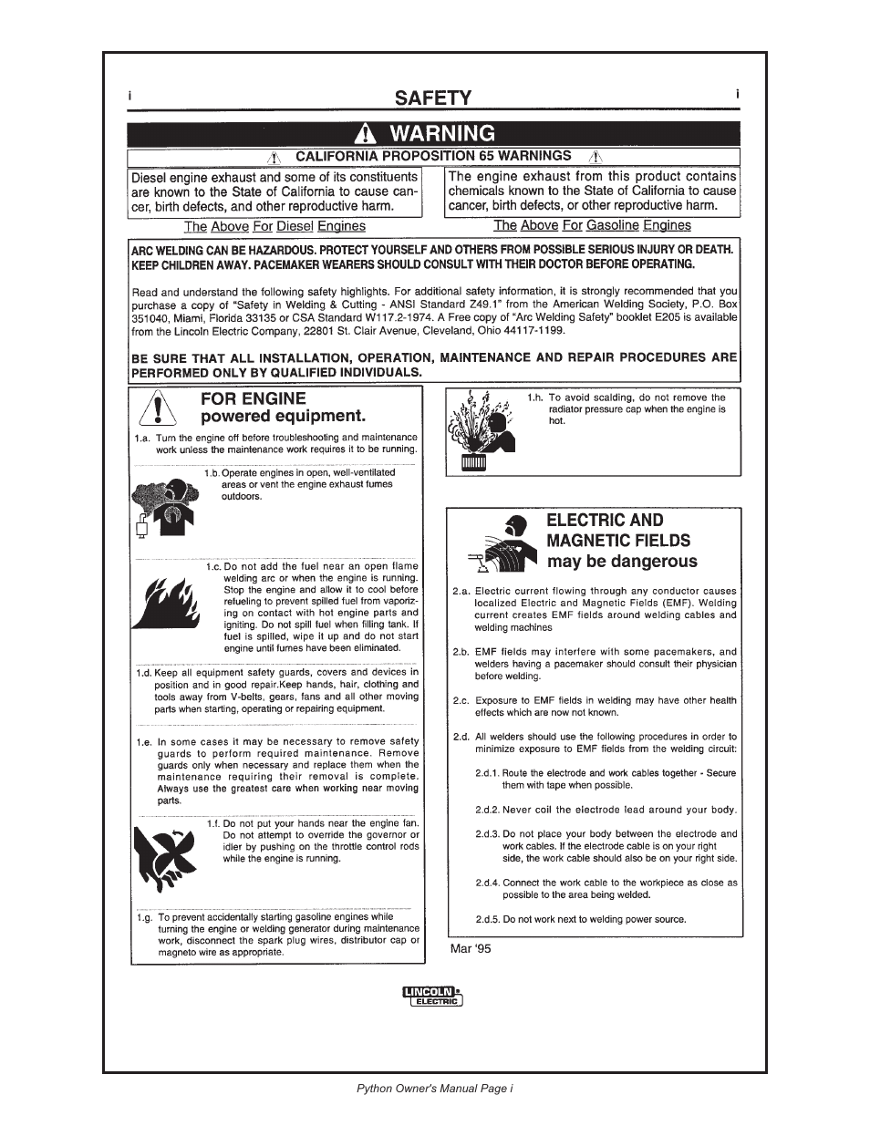 Lincoln Electric IM773 Push-Pull Gun PYTHON K2211-2, K2211-3, K2212-1, K2212-2 & K2212-3 User Manual | Page 5 / 34