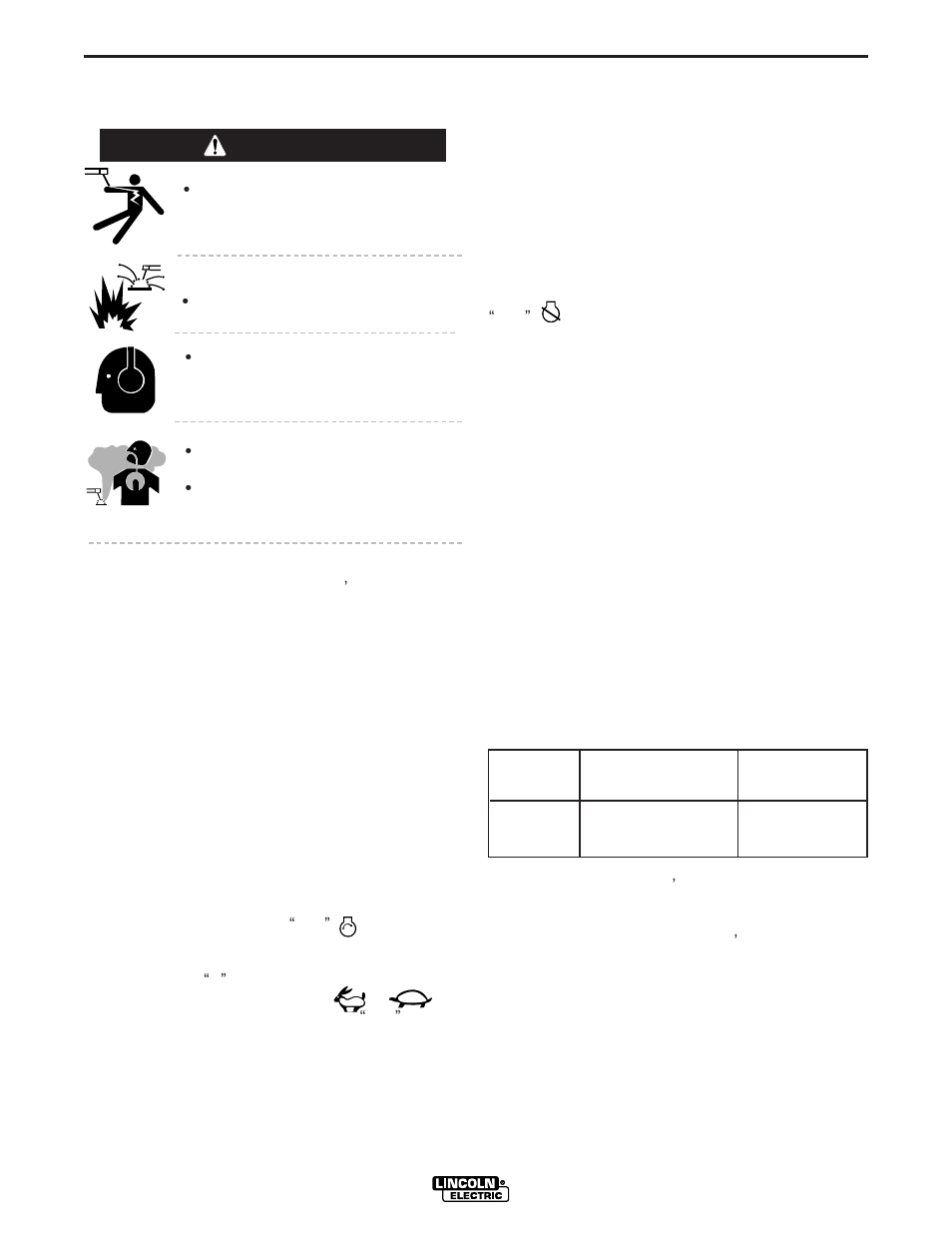 Operation, Warning | Lincoln Electric IM925 RANGER 10,000 PLUS User Manual | Page 19 / 37