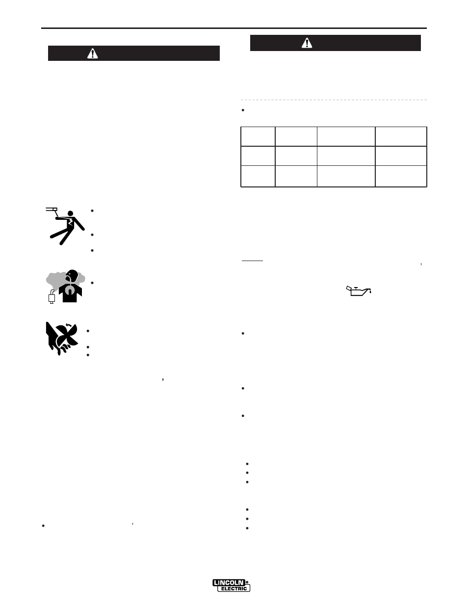 Maintenance, Warning, Safety precautions caution | Lincoln Electric IM925 RANGER 10,000 PLUS User Manual | Page 24 / 37