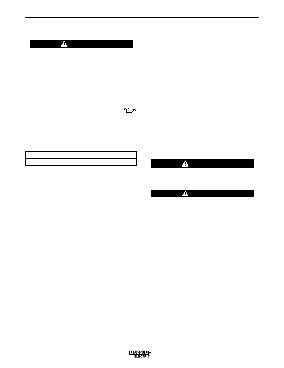 Maintenance, Routine and periodic engine maintenance, Warning | Caution warning | Lincoln Electric IM660 RANGER 200 User Manual | Page 23 / 38