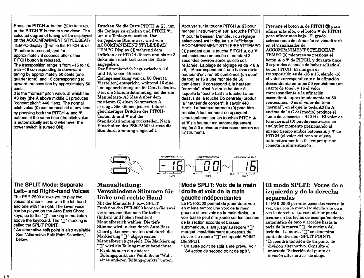 Yamaha PSR-2500 User Manual | Page 20 / 68