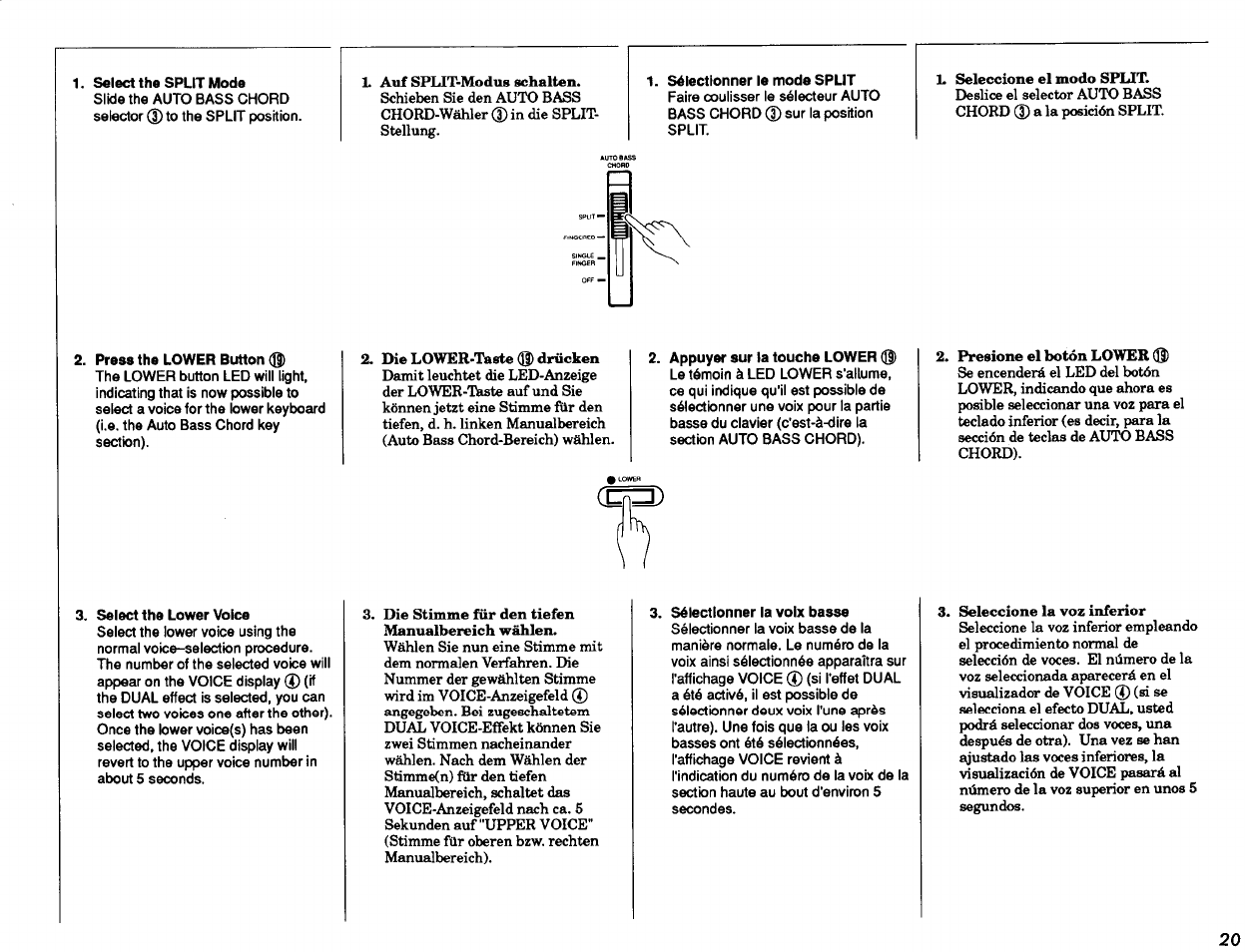 Sélectionner la voix basse | Yamaha PSR-2500 User Manual | Page 21 / 68