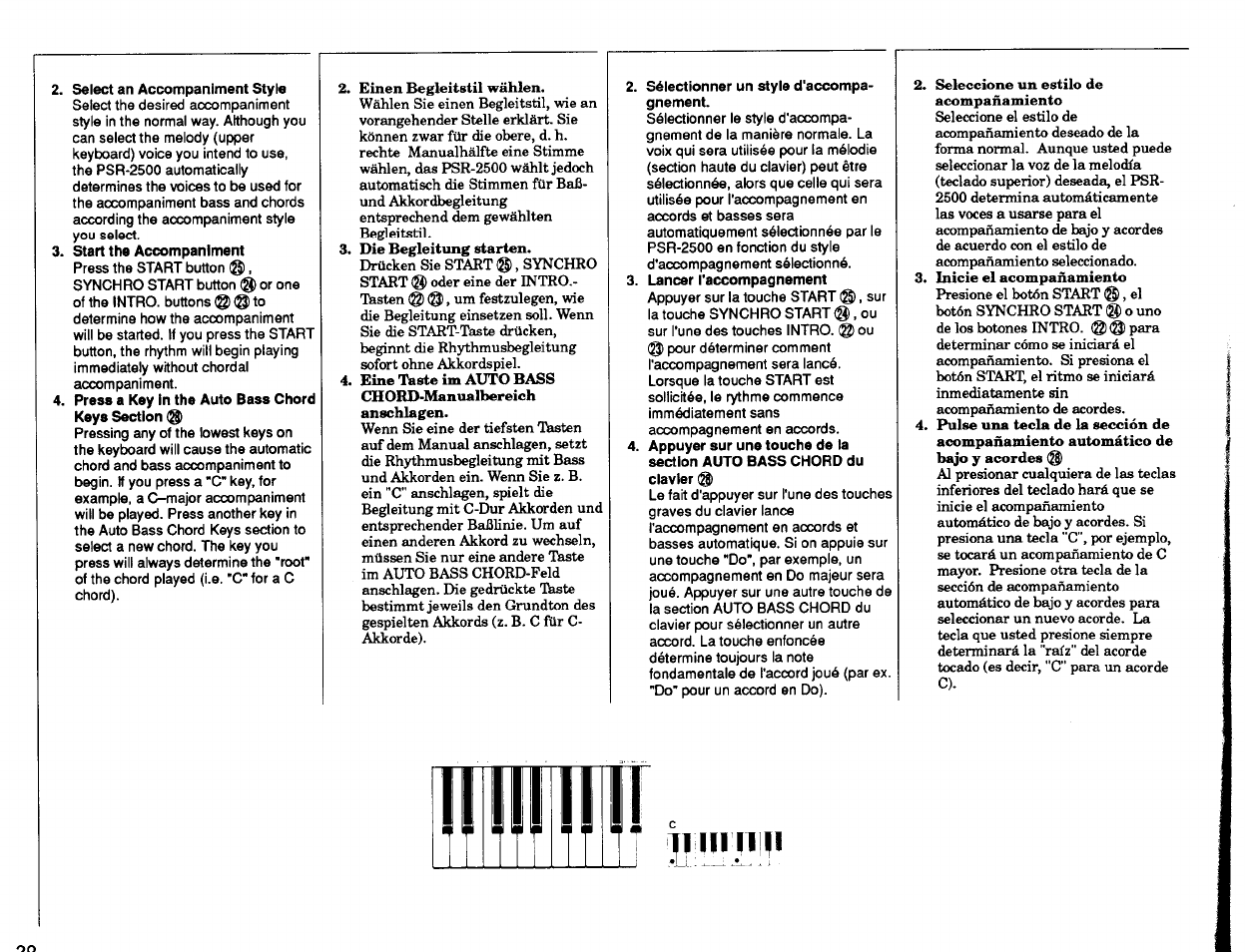 L" í | Yamaha PSR-2500 User Manual | Page 30 / 68