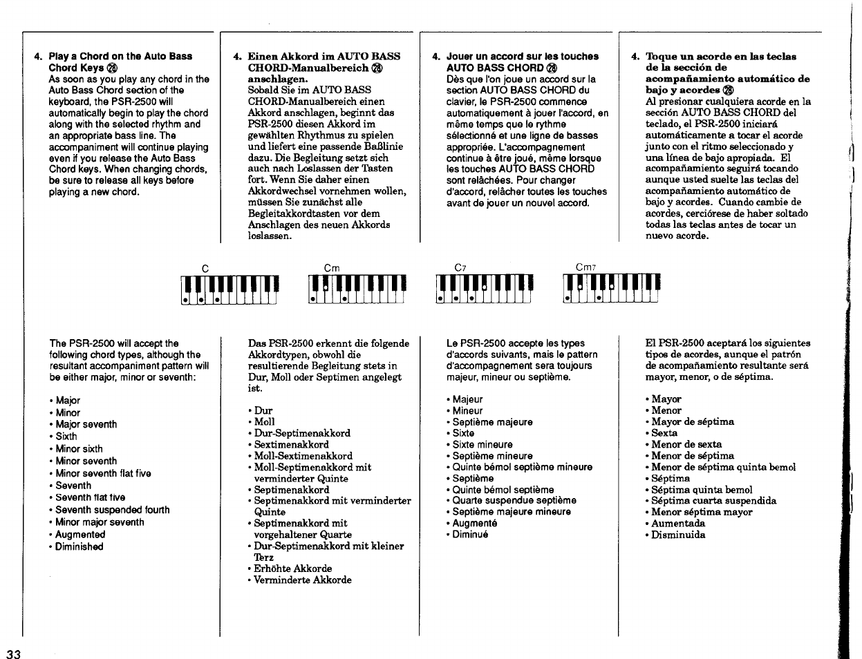 Yamaha PSR-2500 User Manual | Page 34 / 68