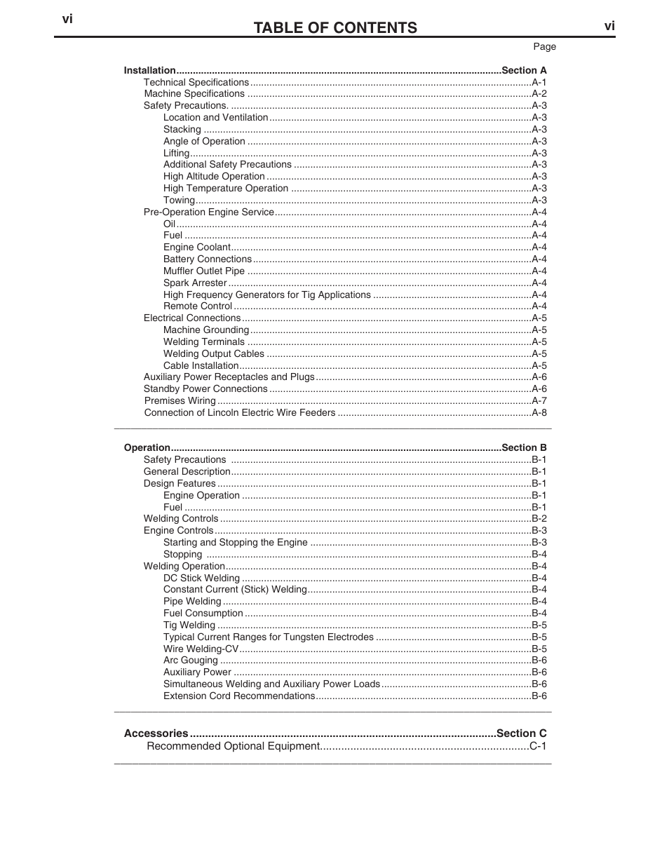 Lincoln Electric IM741 RANGER 250 User Manual | Page 7 / 52