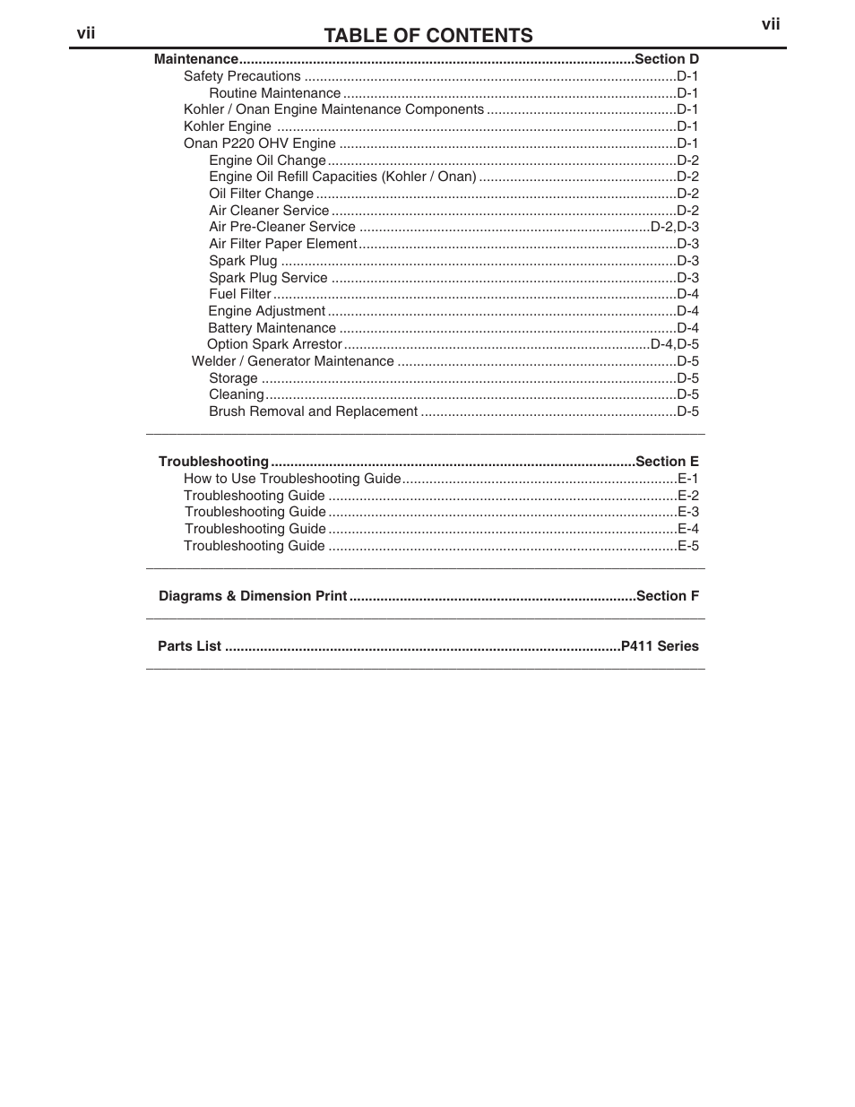 Lincoln Electric IM741 RANGER 250 User Manual | Page 8 / 52