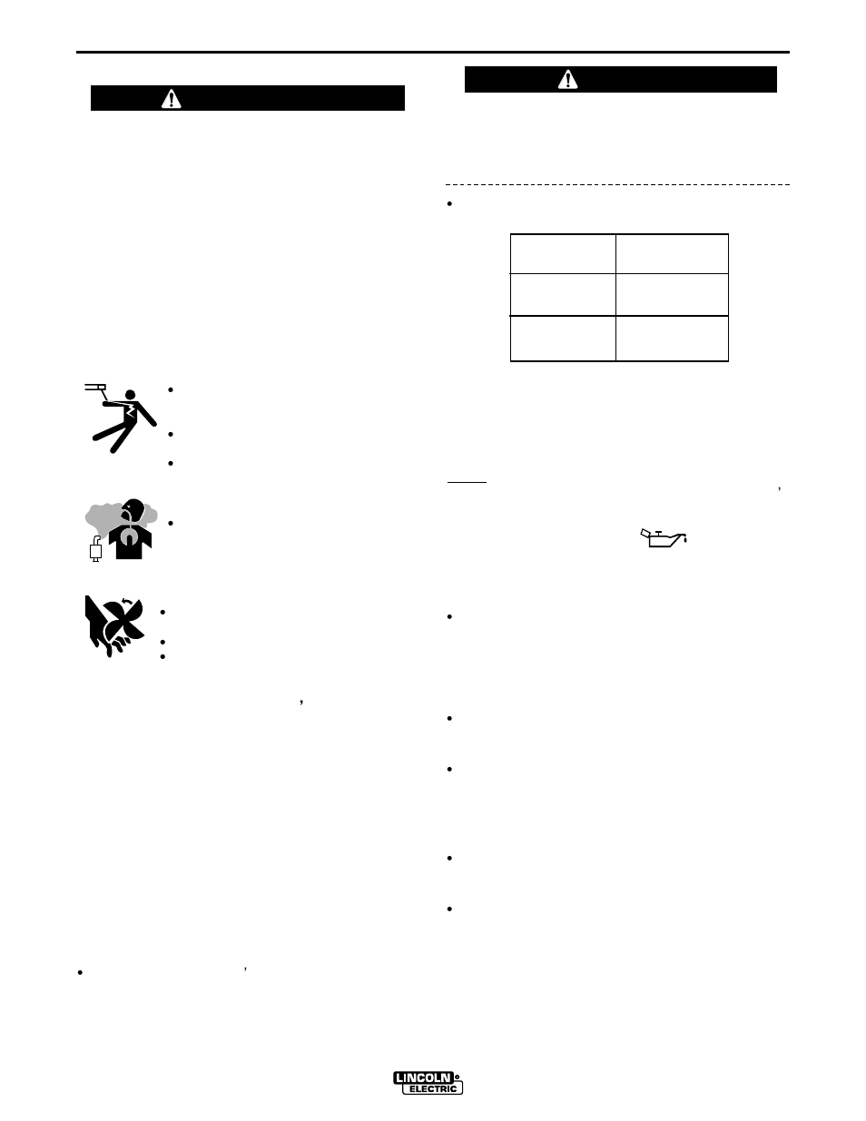 Maintenance, Warning, Safety precautions caution | Lincoln Electric IM879 RANGER GXT User Manual | Page 24 / 36