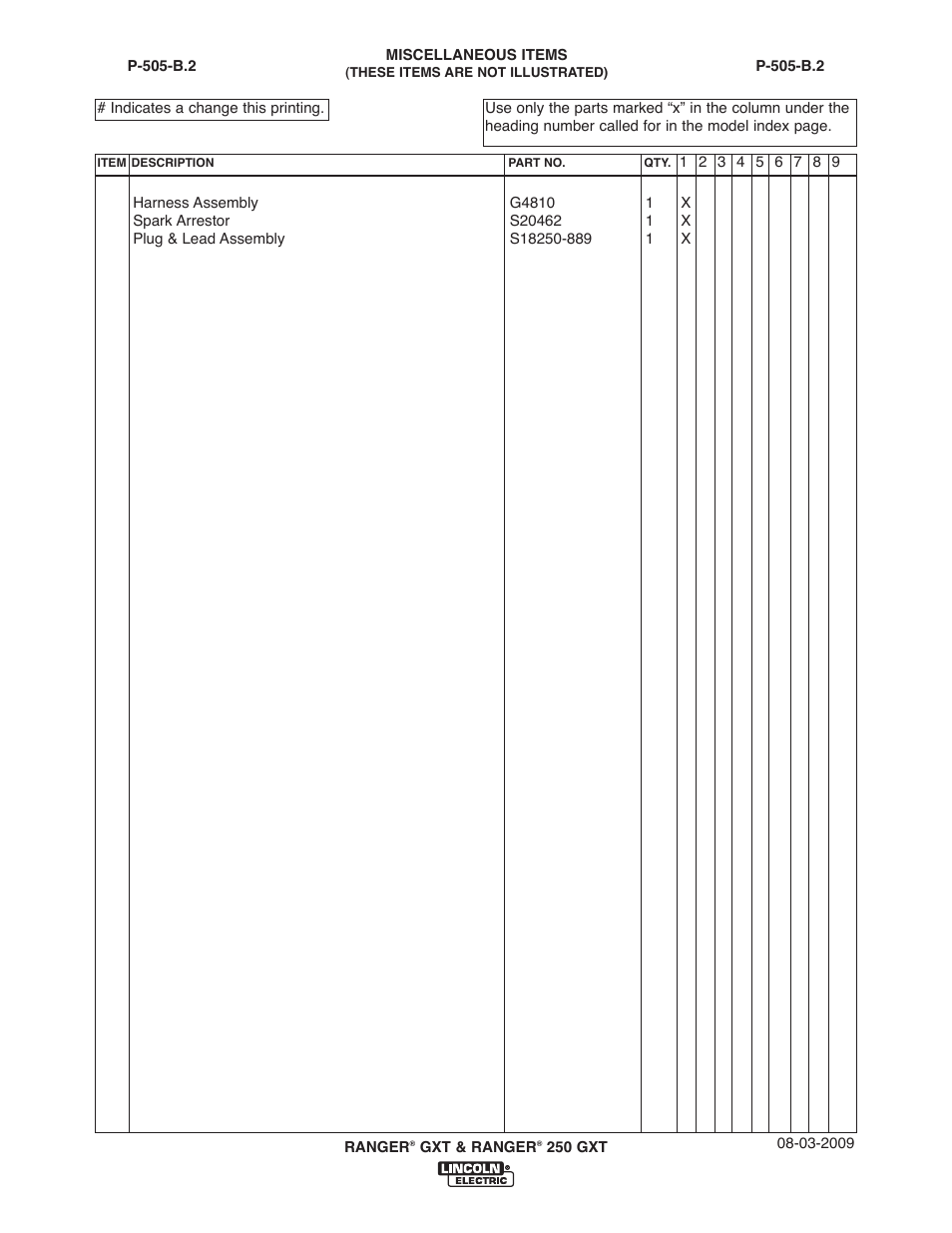 Lincoln Electric IM921 RANGER 250 GXT User Manual | Page 39 / 76