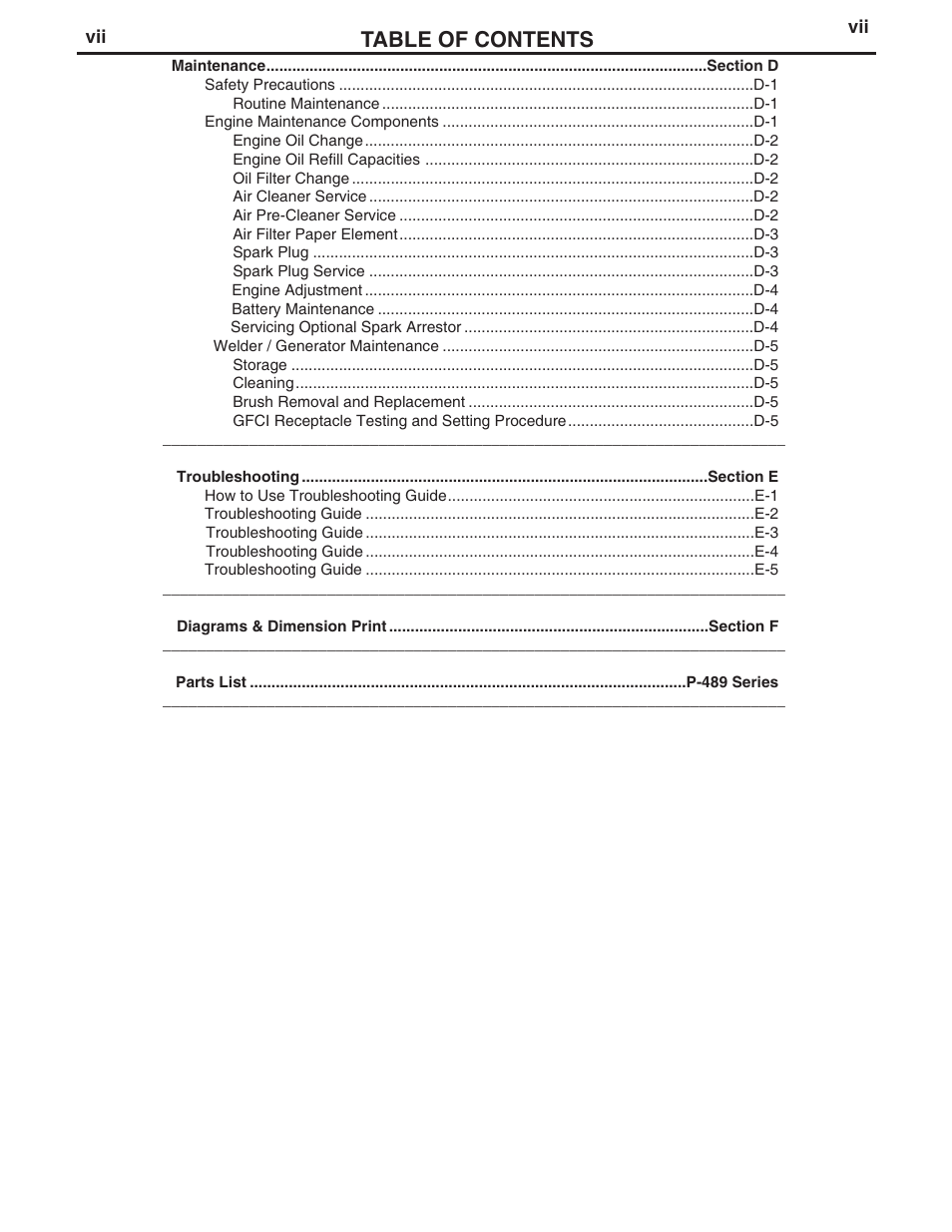 Lincoln Electric IM931 RANGER 250 LPG User Manual | Page 8 / 52