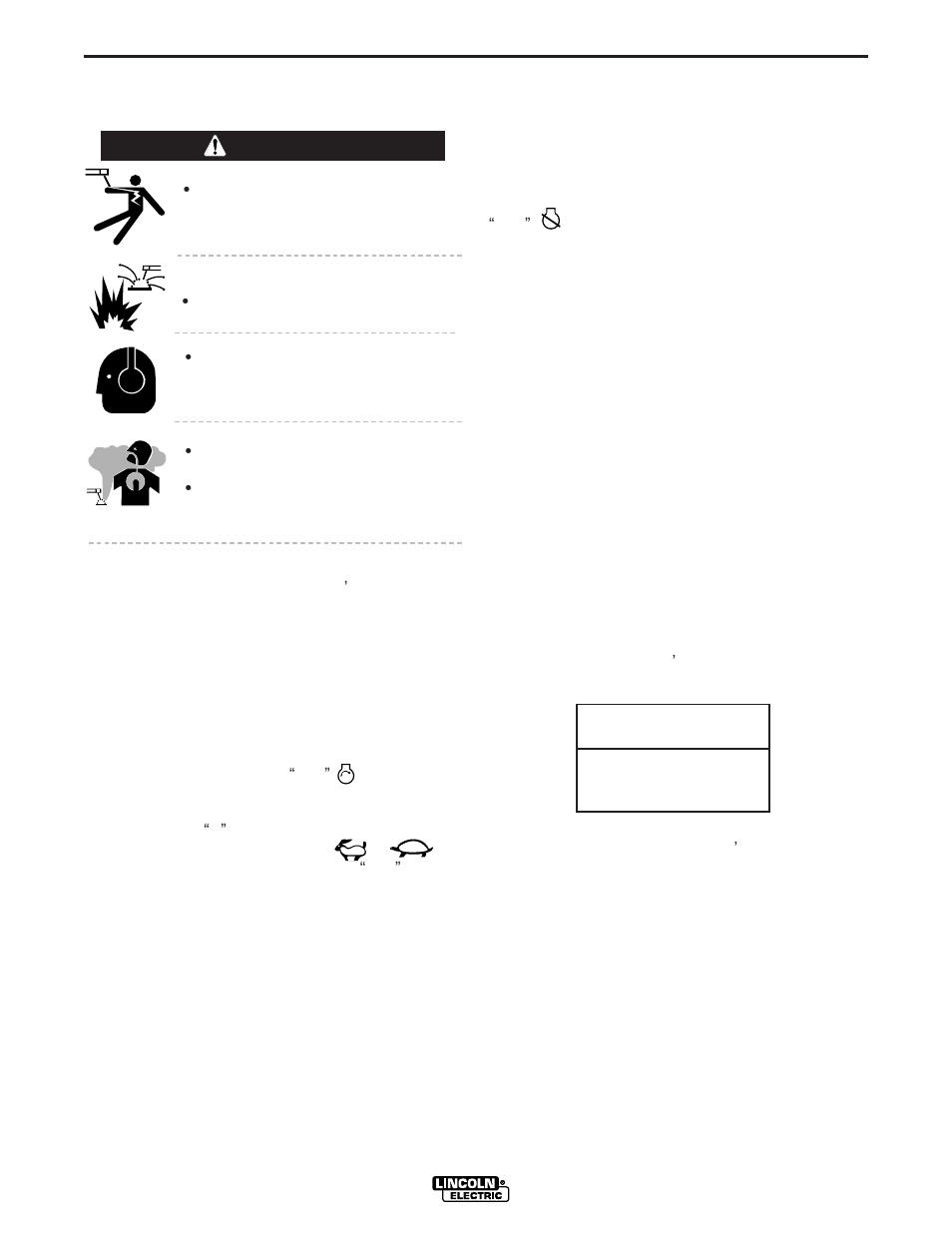Operation, Warning | Lincoln Electric IM831 RANGER 3 PHASE User Manual | Page 21 / 36