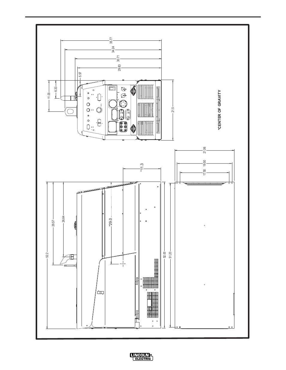 Diagrams, Dimension print ranger 305d, F-13 | Ranger 305d | Lincoln Electric IM730 RANGER 305 D User Manual | Page 49 / 54