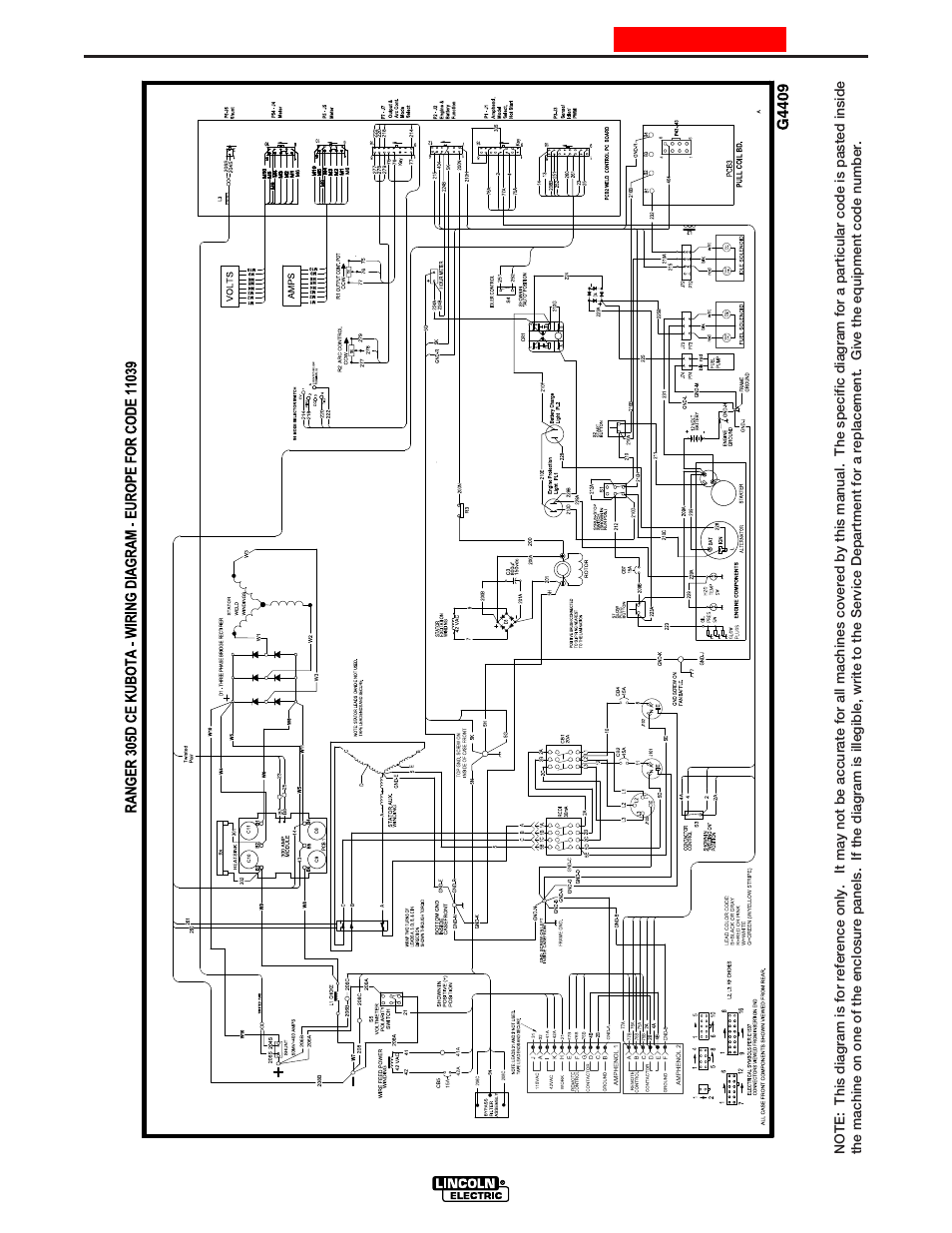 Diagrams, Ranger 305d (ce) | Lincoln Electric IM813 RANGER 305 D (CE) User Manual | Page 45 / 50